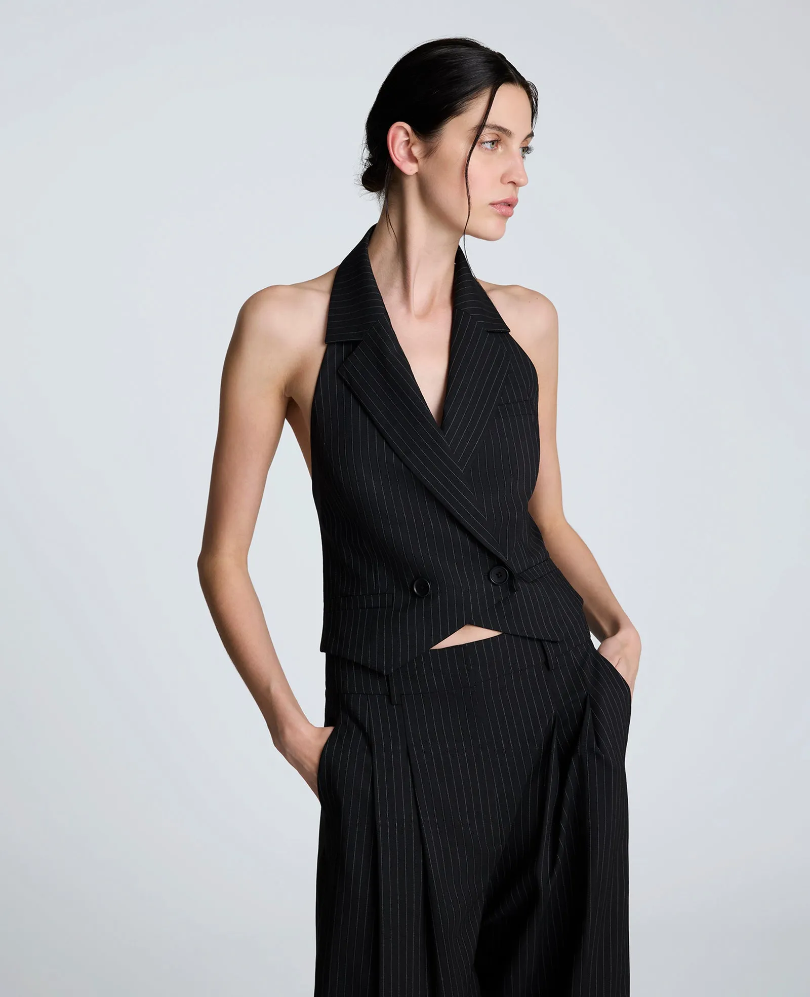 Pinstripe Halter Vest sold by Kenneth Cole product image thumbnail 2
