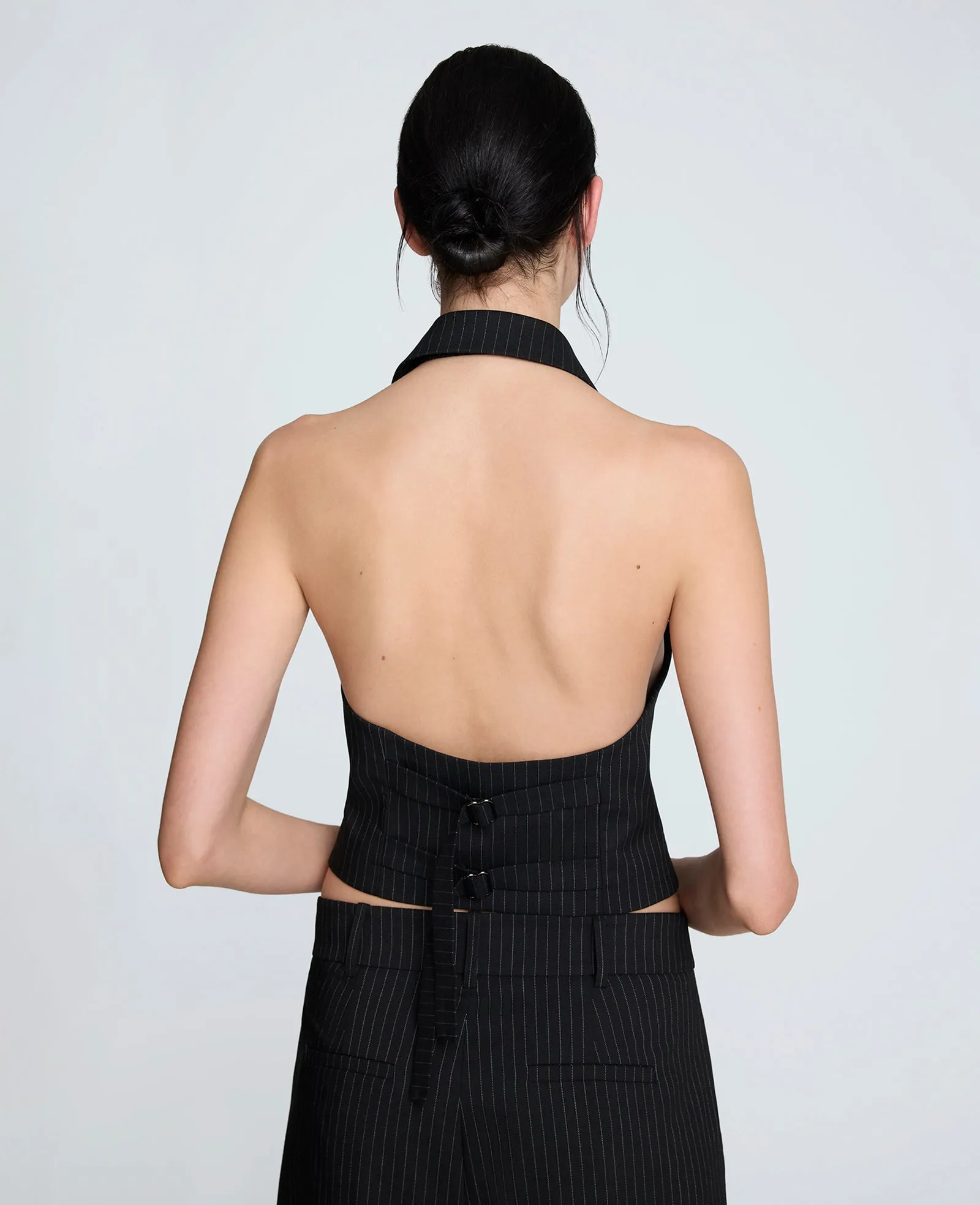 Pinstripe Halter Vest sold by Kenneth Cole product image thumbnail 3