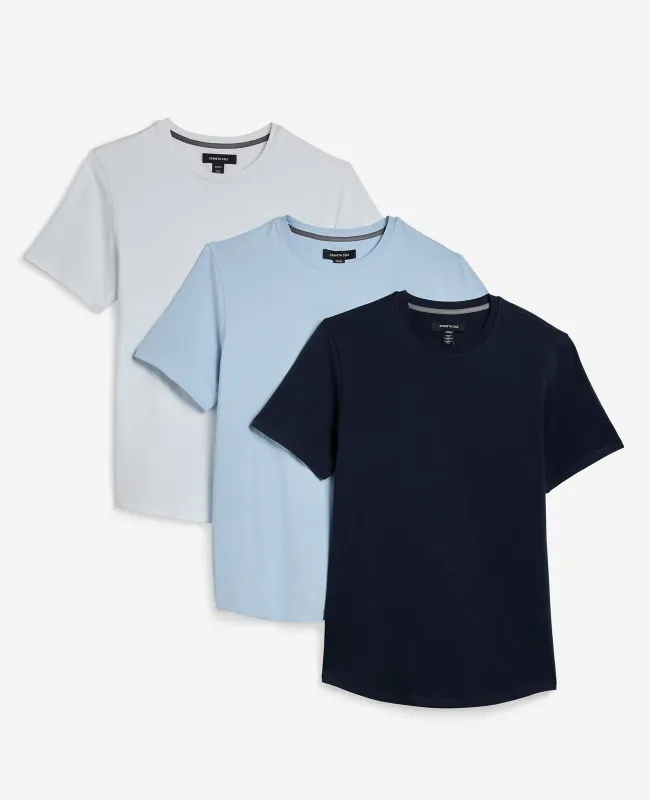 Performance Crew Neck Bundle | White, Light Blue, Navy sold by Kenneth Cole
