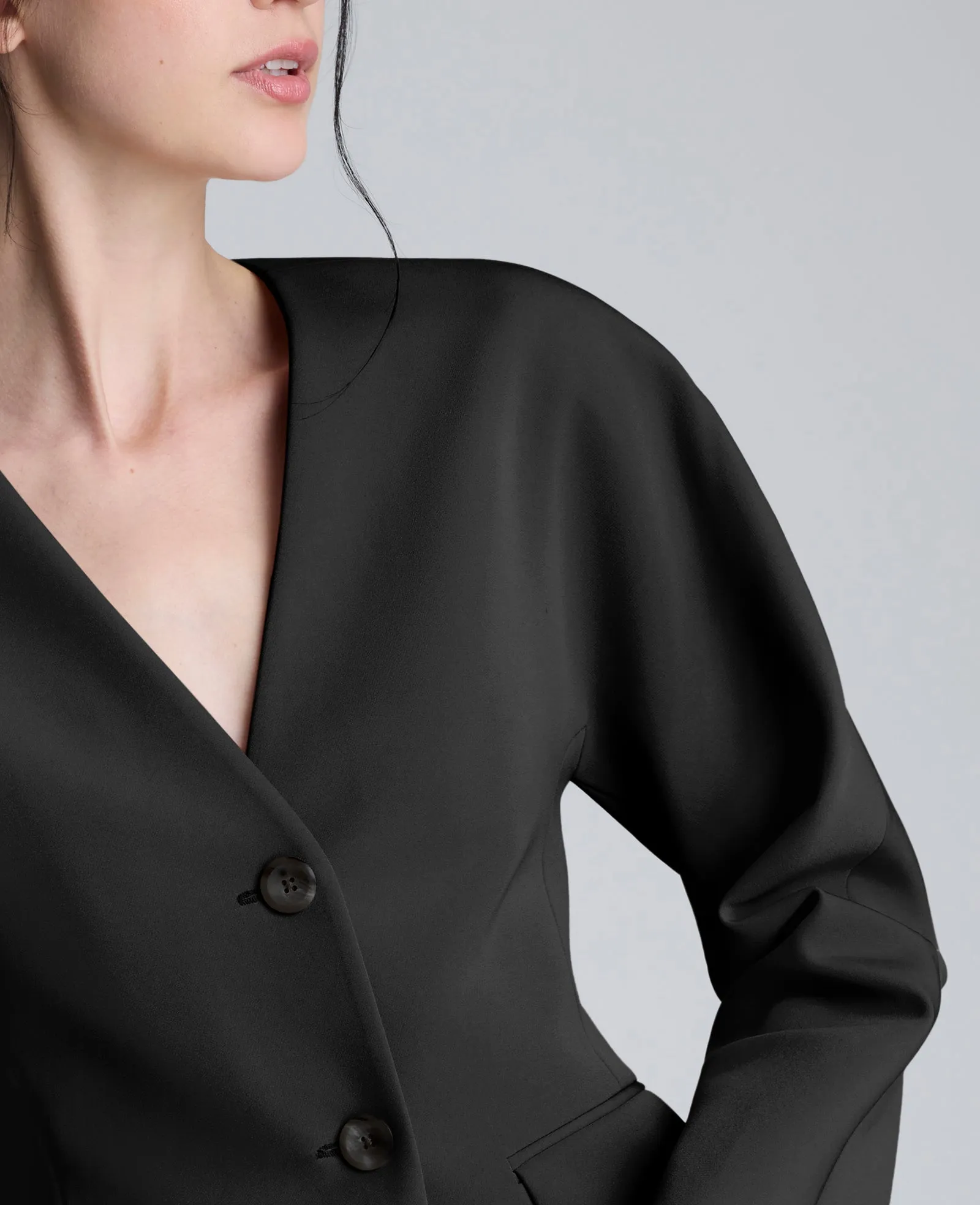 Luxe Twill Rounded Shoulder Jacket sold by Kenneth Cole product image thumbnail 2