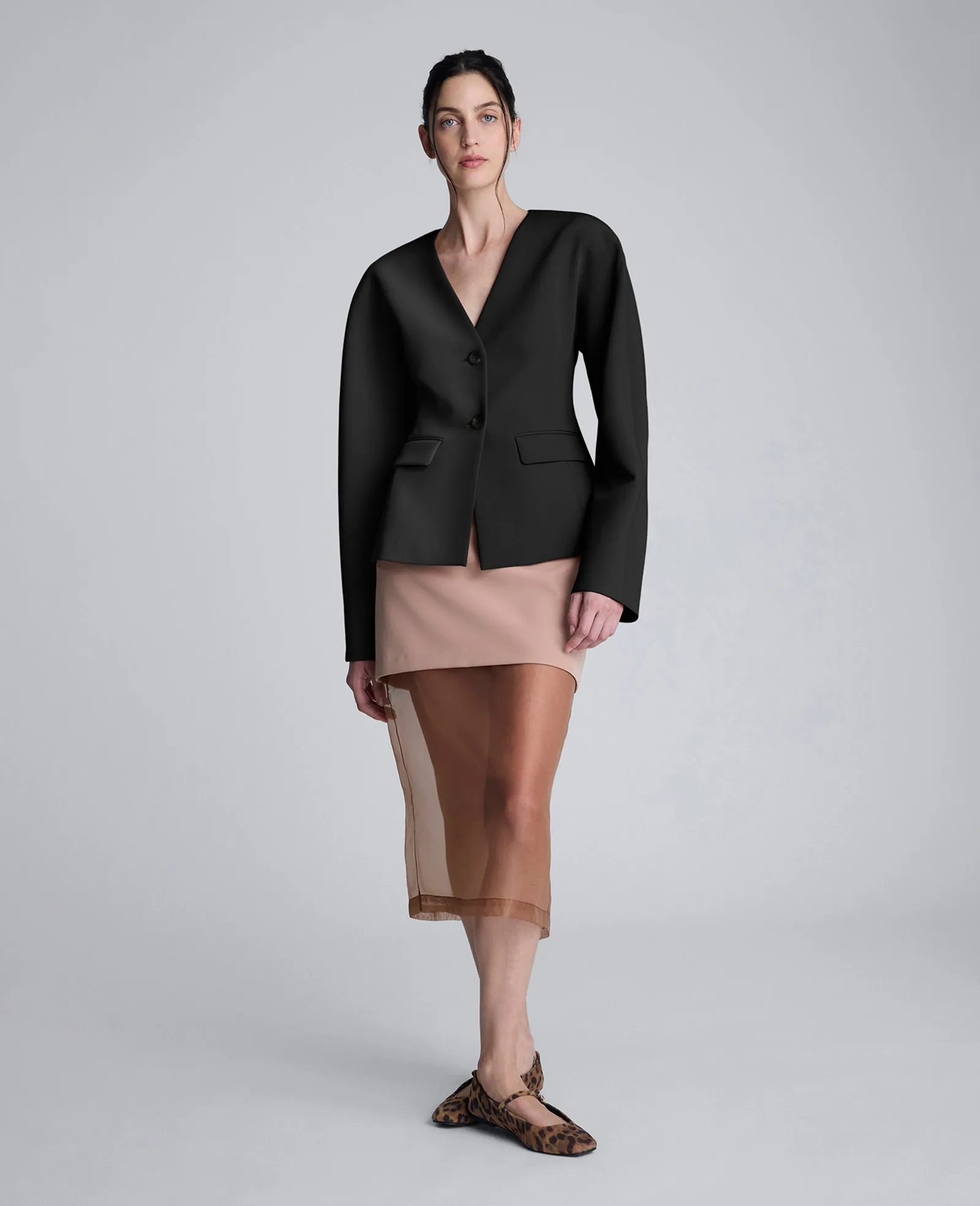 Luxe Twill Rounded Shoulder Jacket sold by Kenneth Cole product image thumbnail 3
