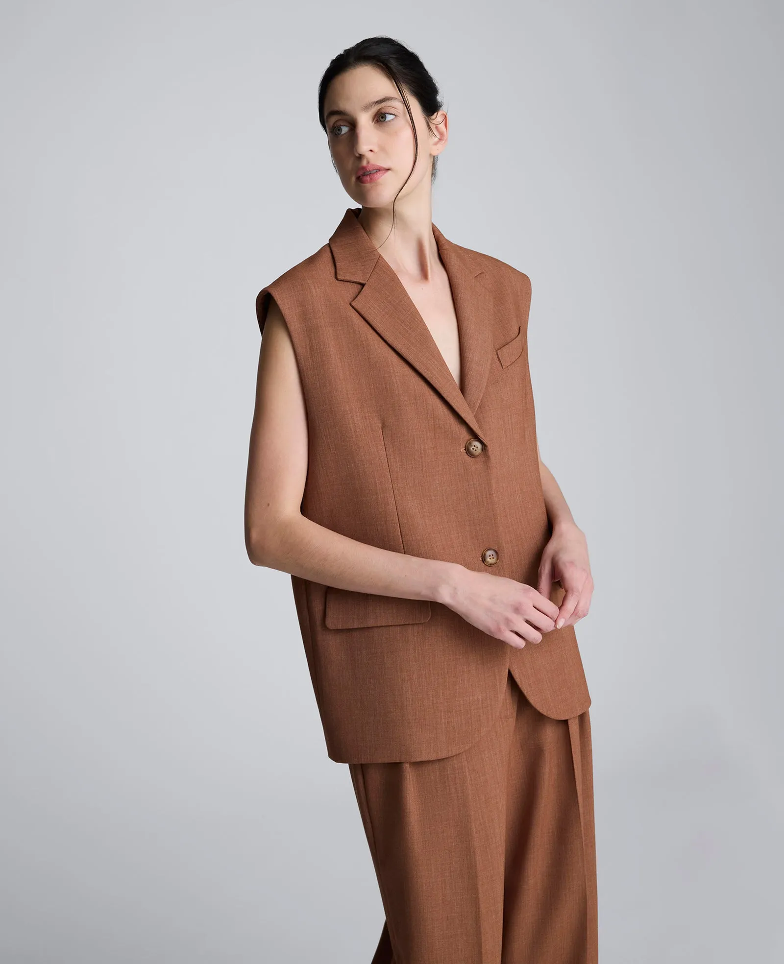 Melange Oversized Vest sold by Kenneth Cole product image thumbnail 4