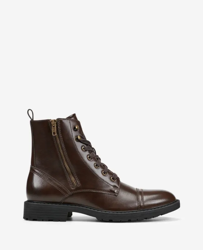 REACTION - Captain Cap Toe Double Zip Combat Boot sold by Kenneth Cole