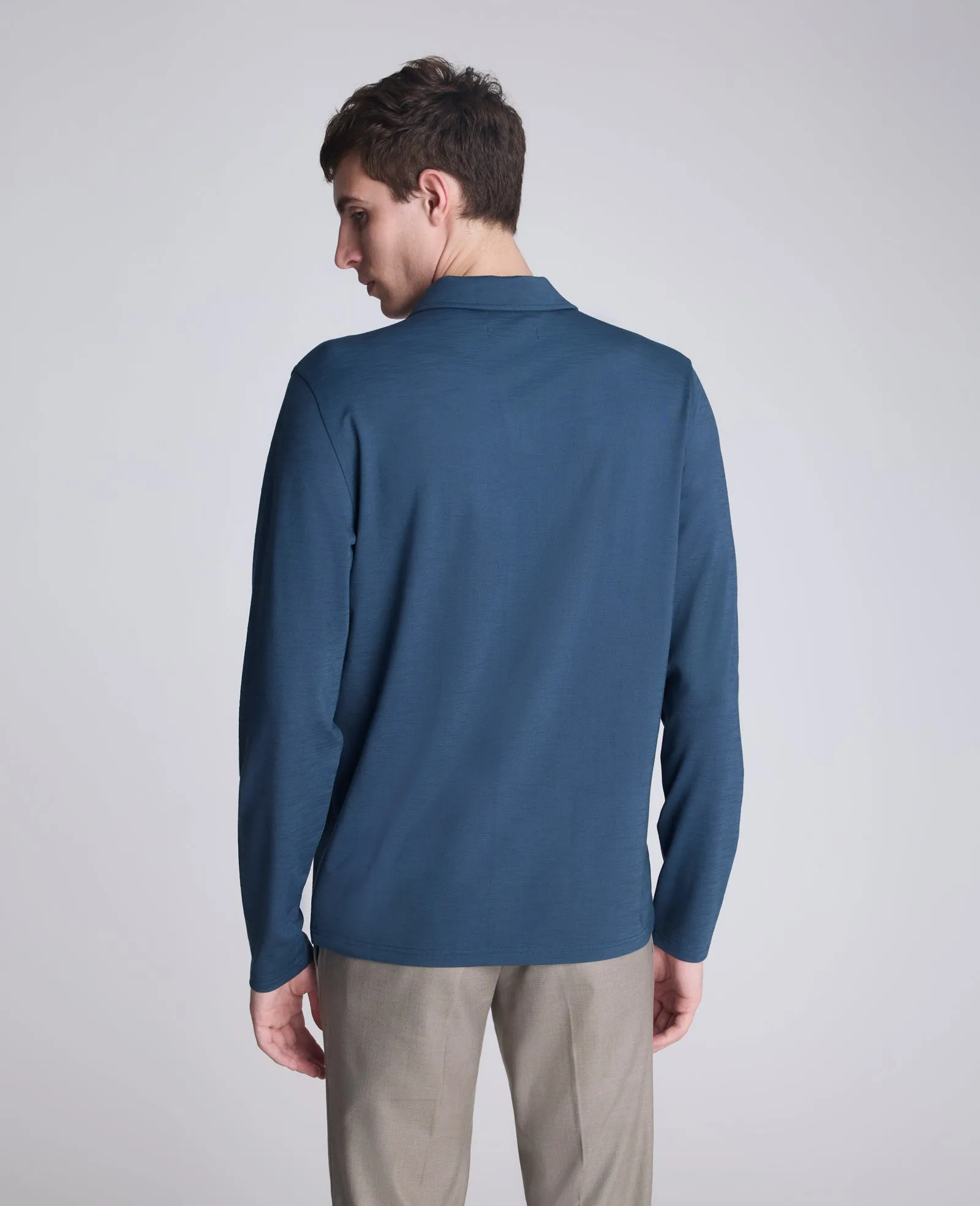 Performance Long Sleeve Johnny Collar Polo sold by Kenneth Cole product image thumbnail 2