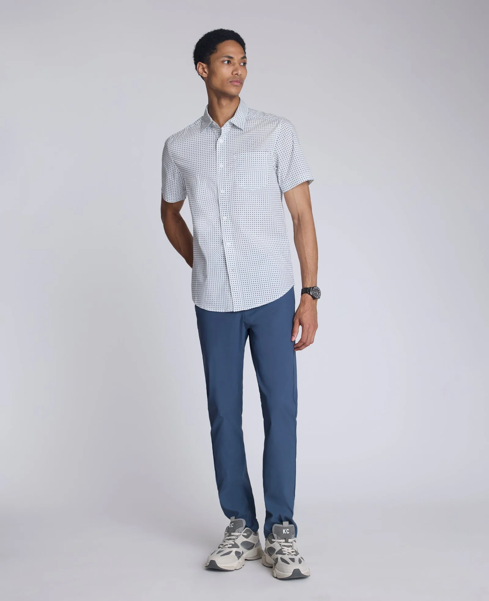 Printed Short Sleeve Pocket Button-Down Shirt sold by Kenneth Cole product image thumbnail 2