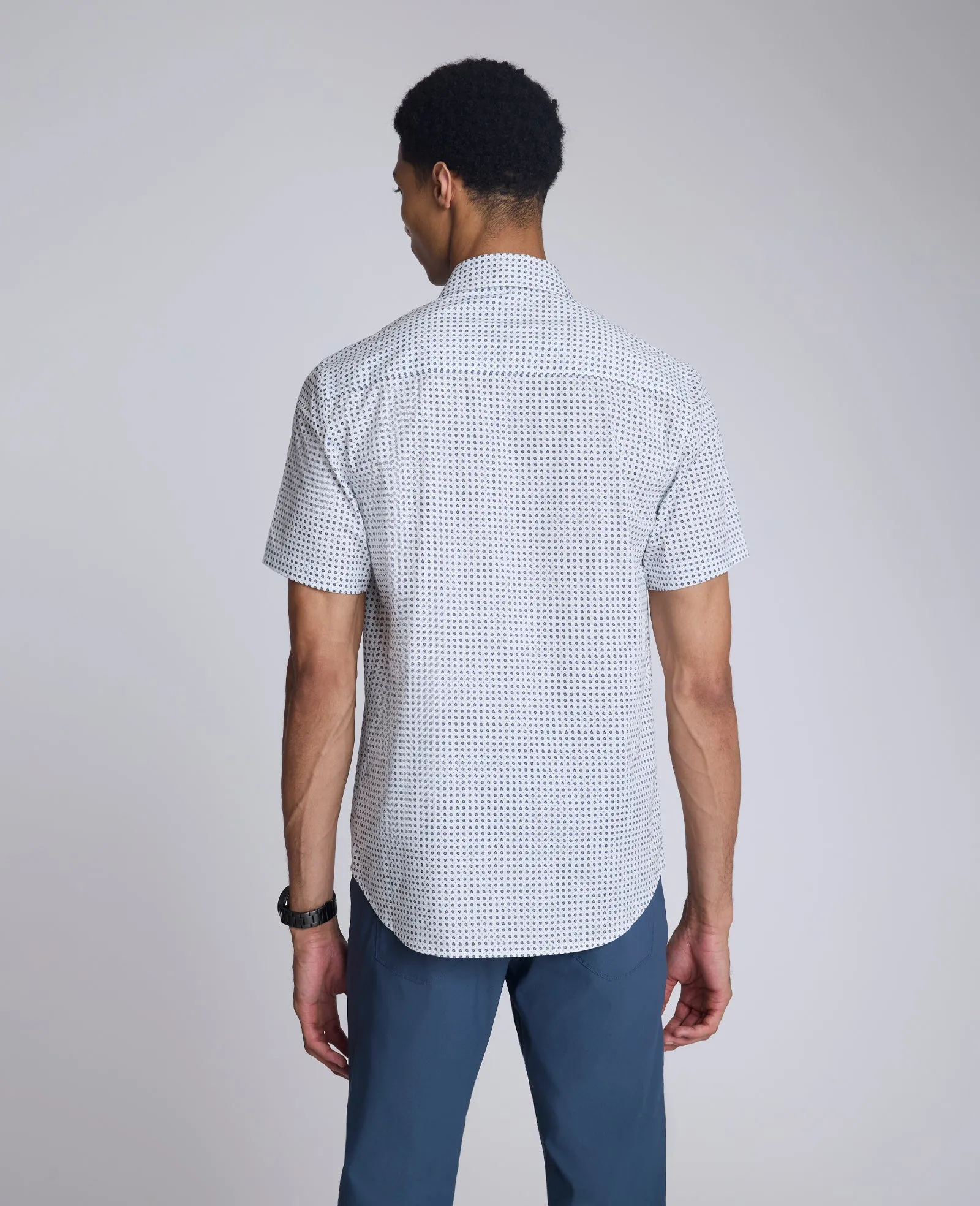 Printed Short Sleeve Pocket Button-Down Shirt sold by Kenneth Cole product image thumbnail 3