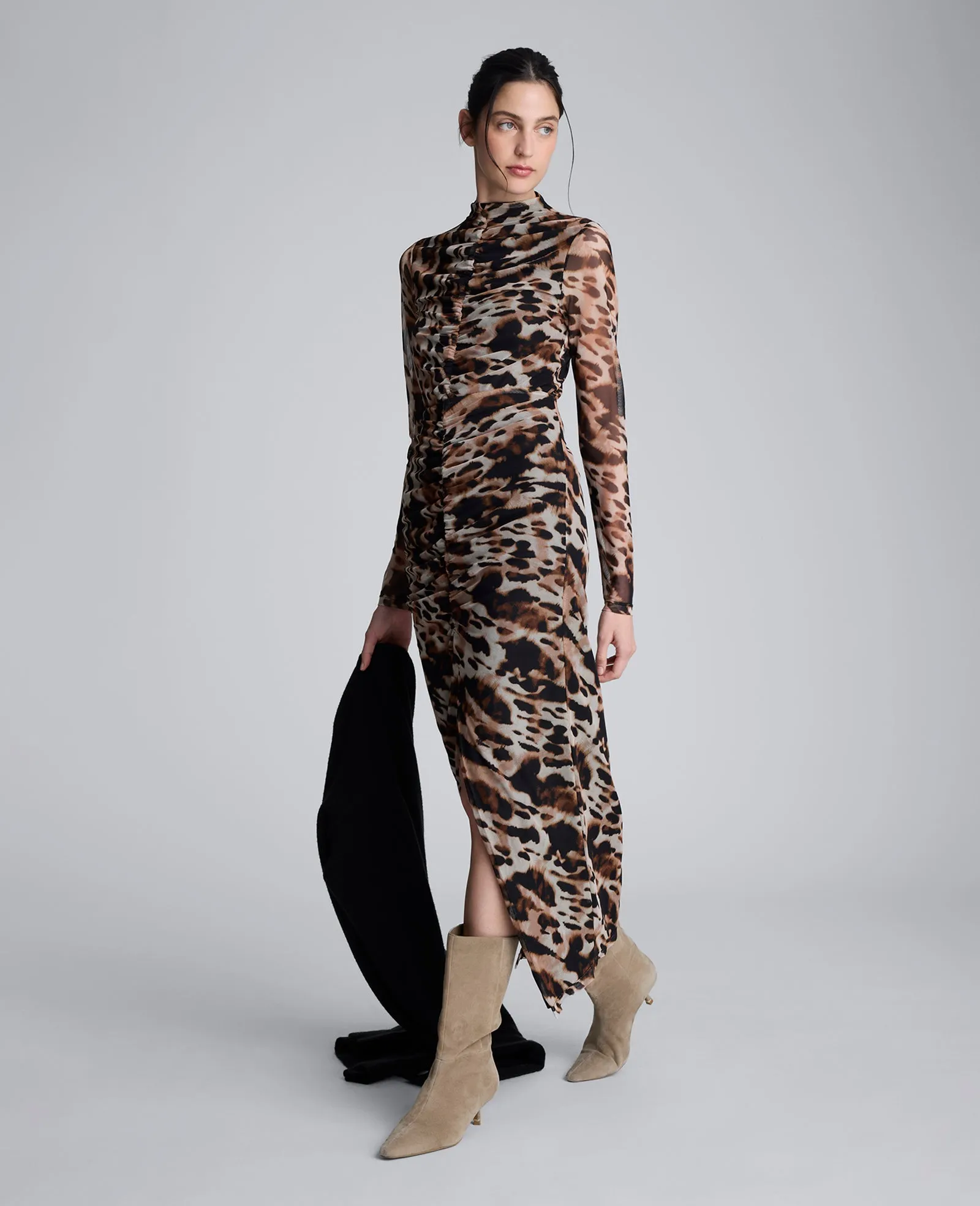 Animal Printed Pull On Mesh Skirt sold by Kenneth Cole product image thumbnail 4