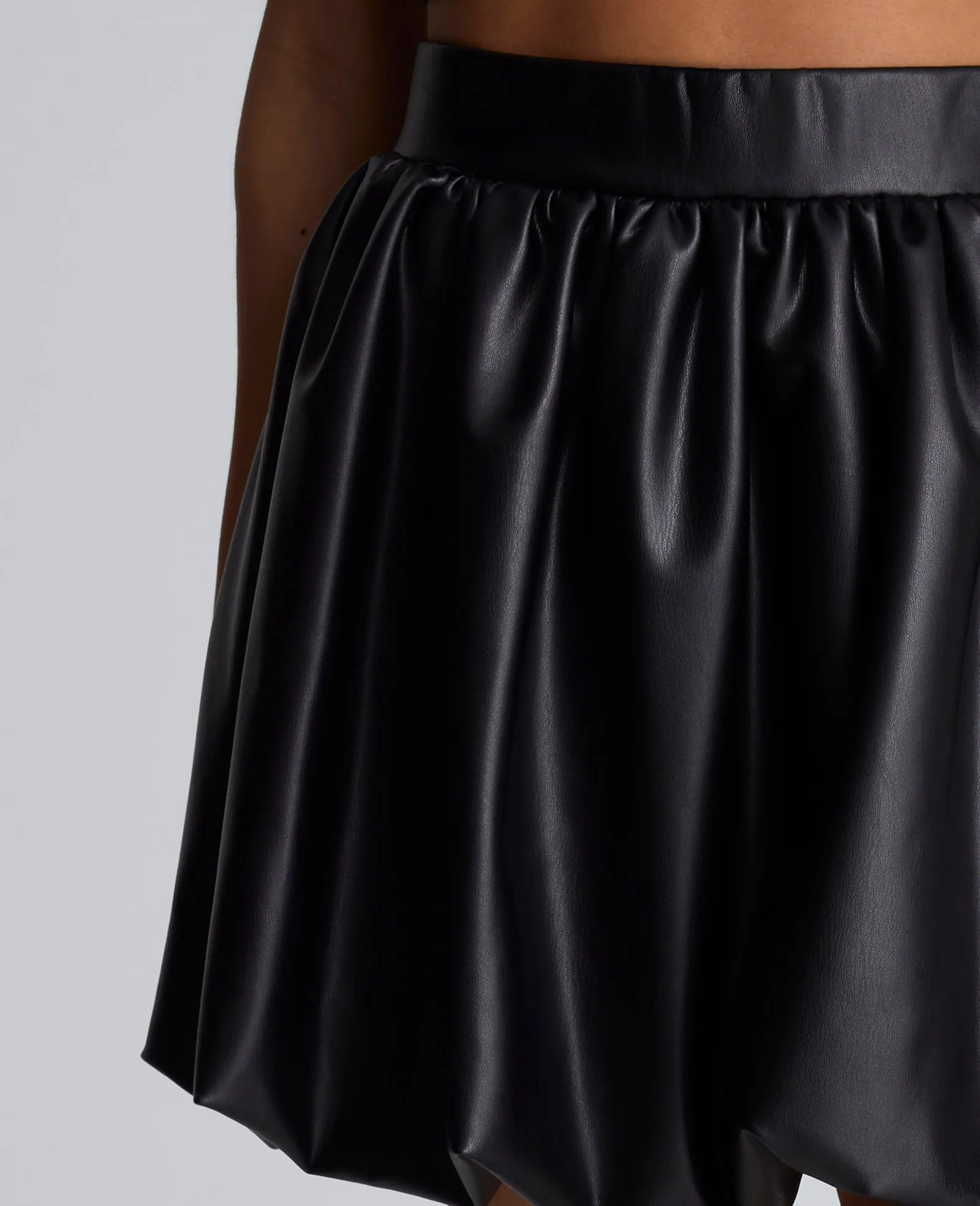 Faux Leather Pull On Bubble Mini Skirt sold by Kenneth Cole product image thumbnail 5