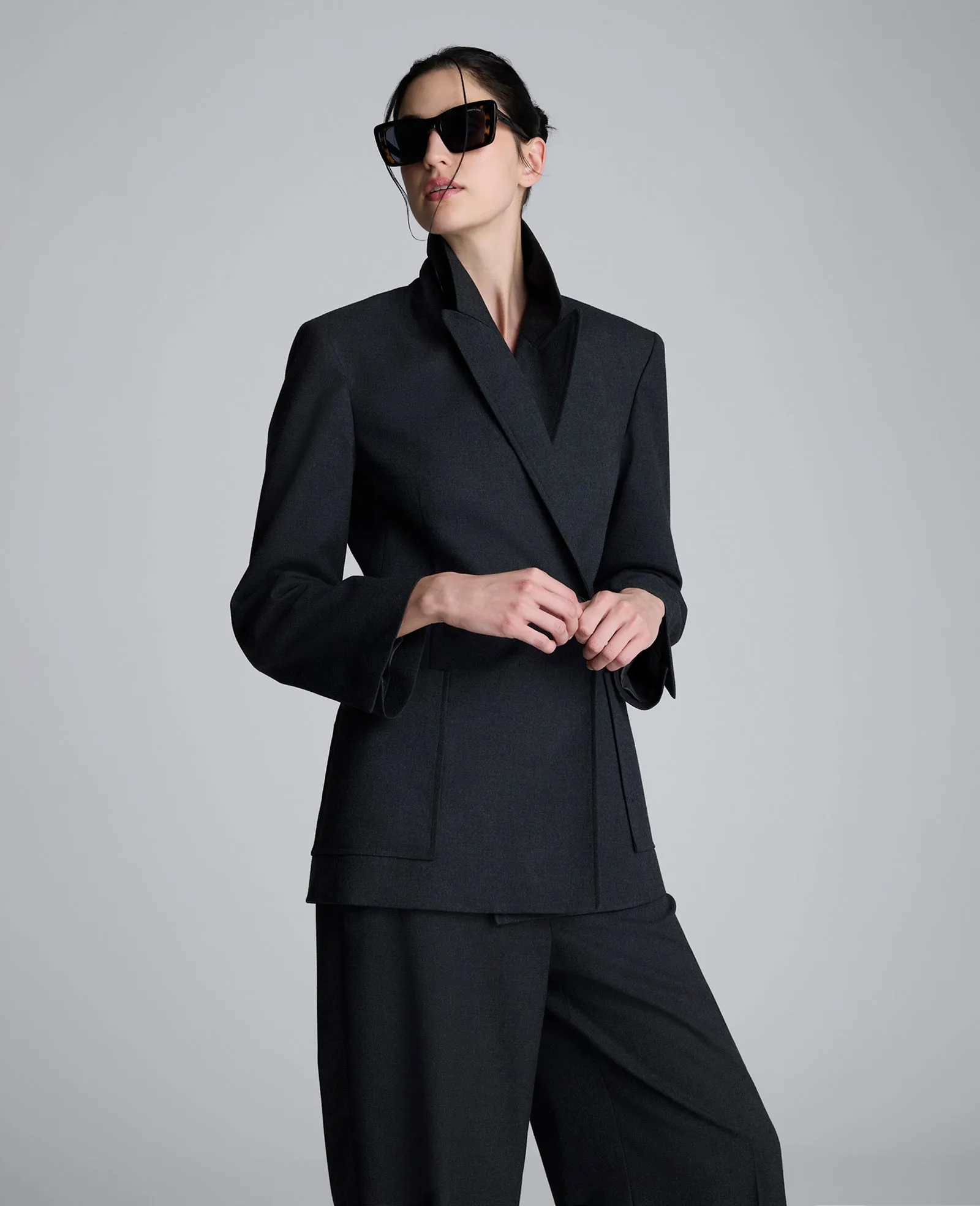 Flannel Double Breasted Jacket sold by Kenneth Cole product image thumbnail 2