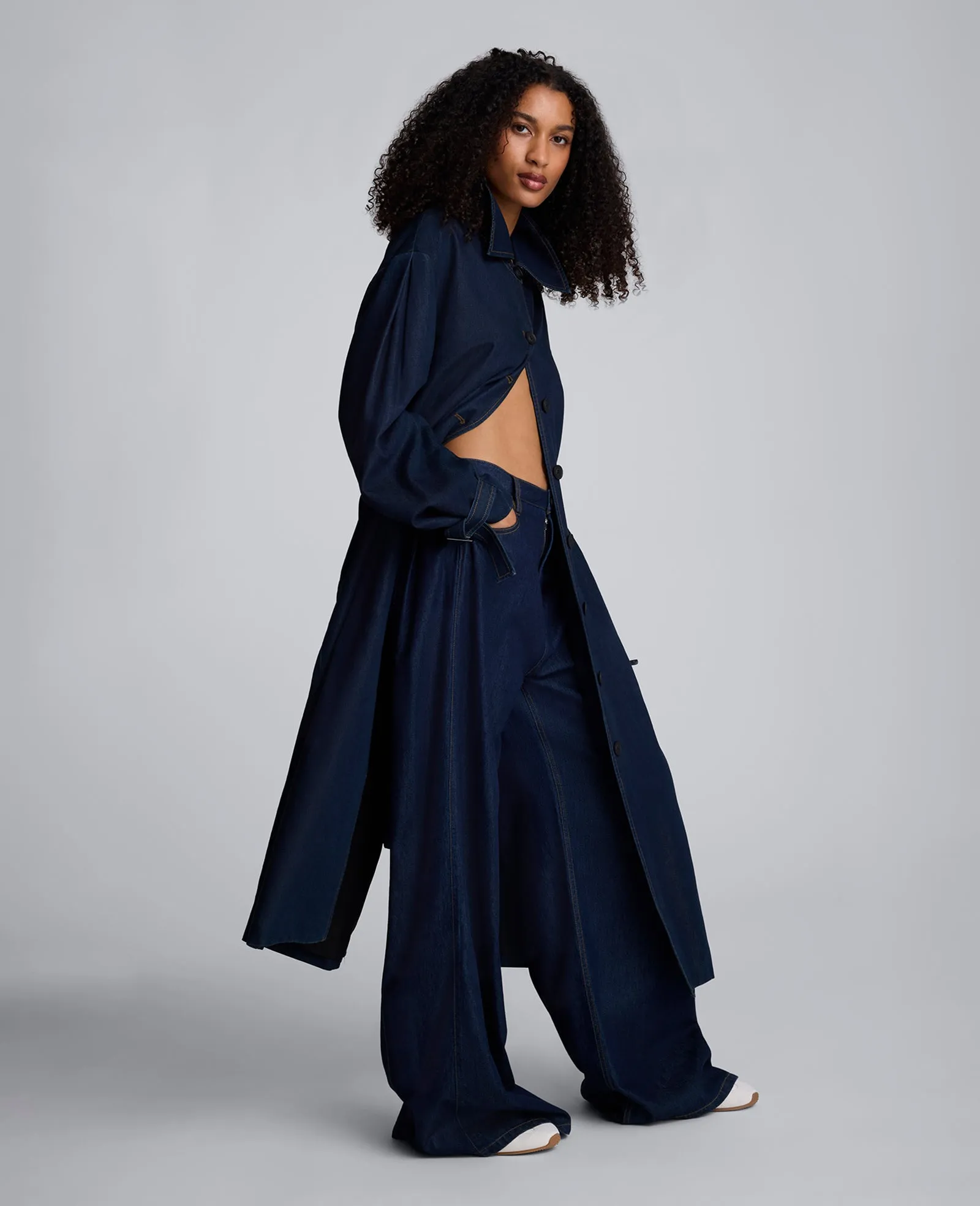 Drapey Denim Wide Leg Pant sold by Kenneth Cole product image thumbnail 5