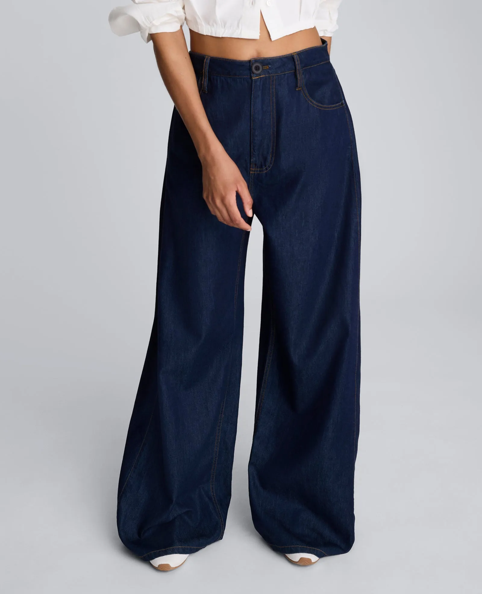 Drapey Denim Wide Leg Pant sold by Kenneth Cole