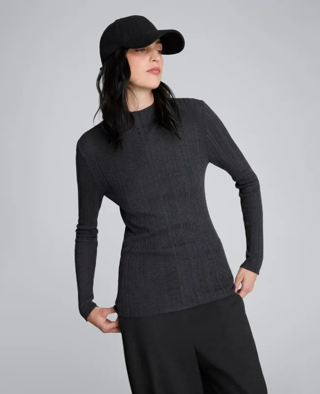 Long Sleeve Ribbed Mock Neck Sweater sold by Kenneth Cole