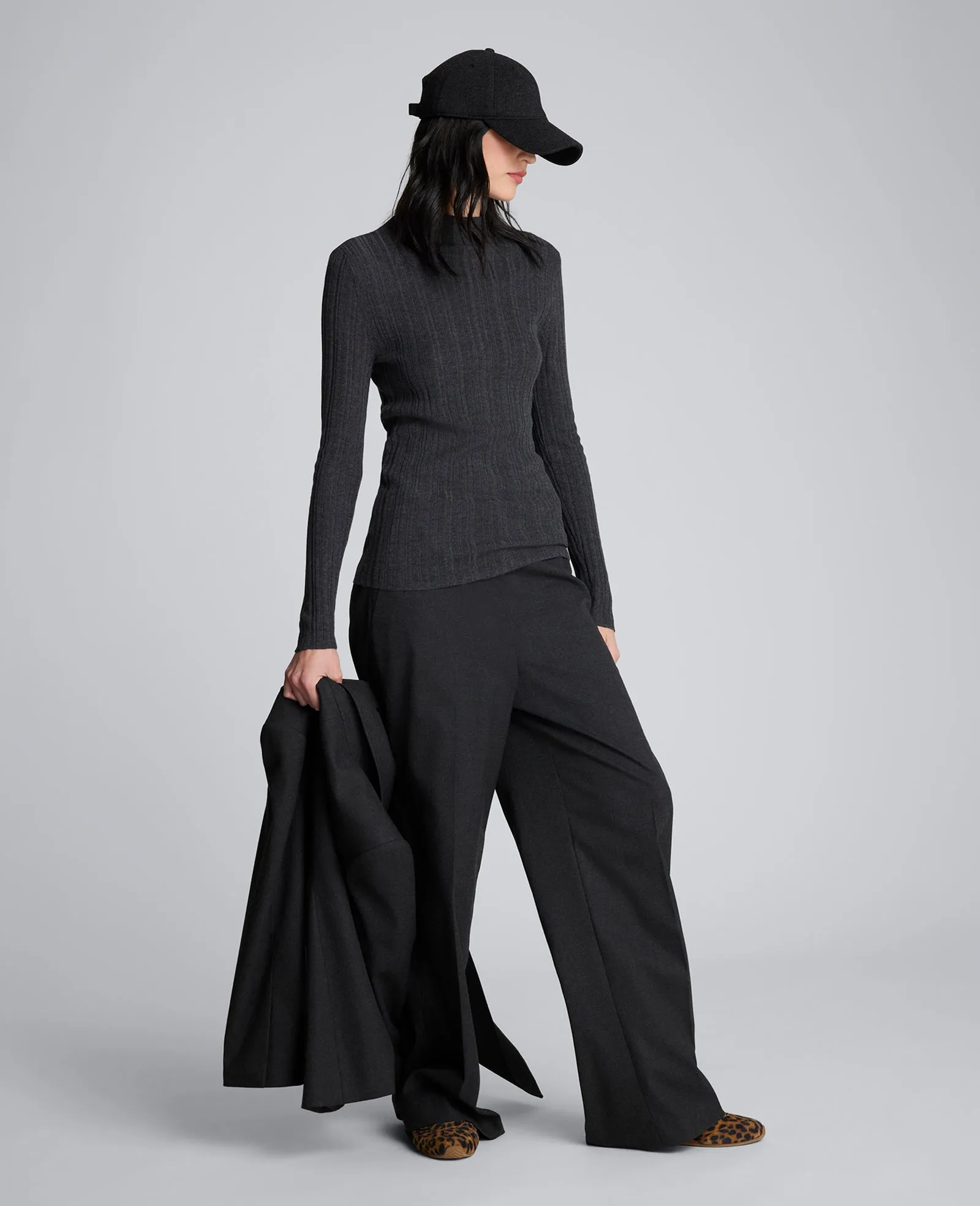 Long Sleeve Ribbed Mock Neck Sweater sold by Kenneth Cole product image thumbnail 2