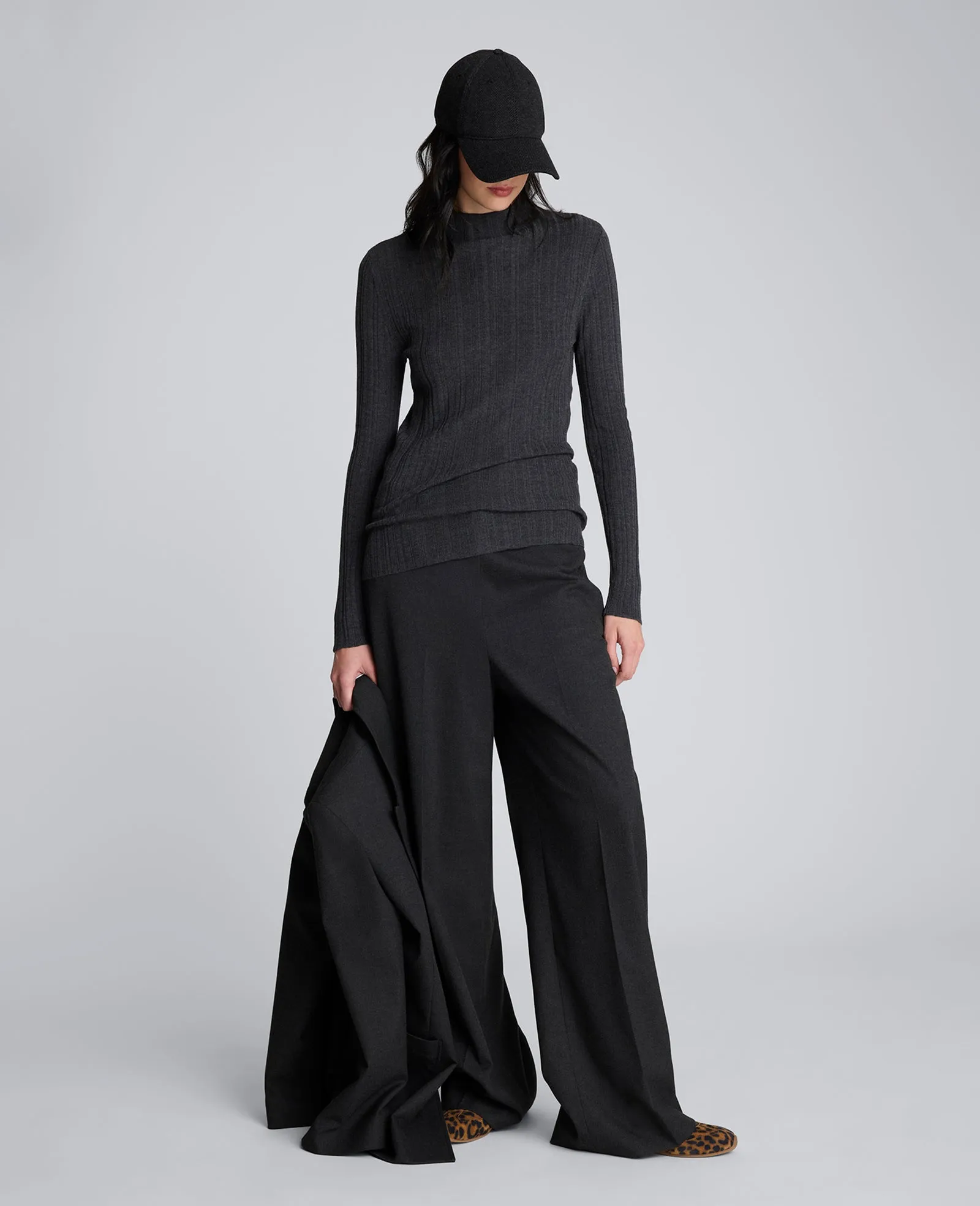 Long Sleeve Ribbed Mock Neck Sweater sold by Kenneth Cole product image thumbnail 4