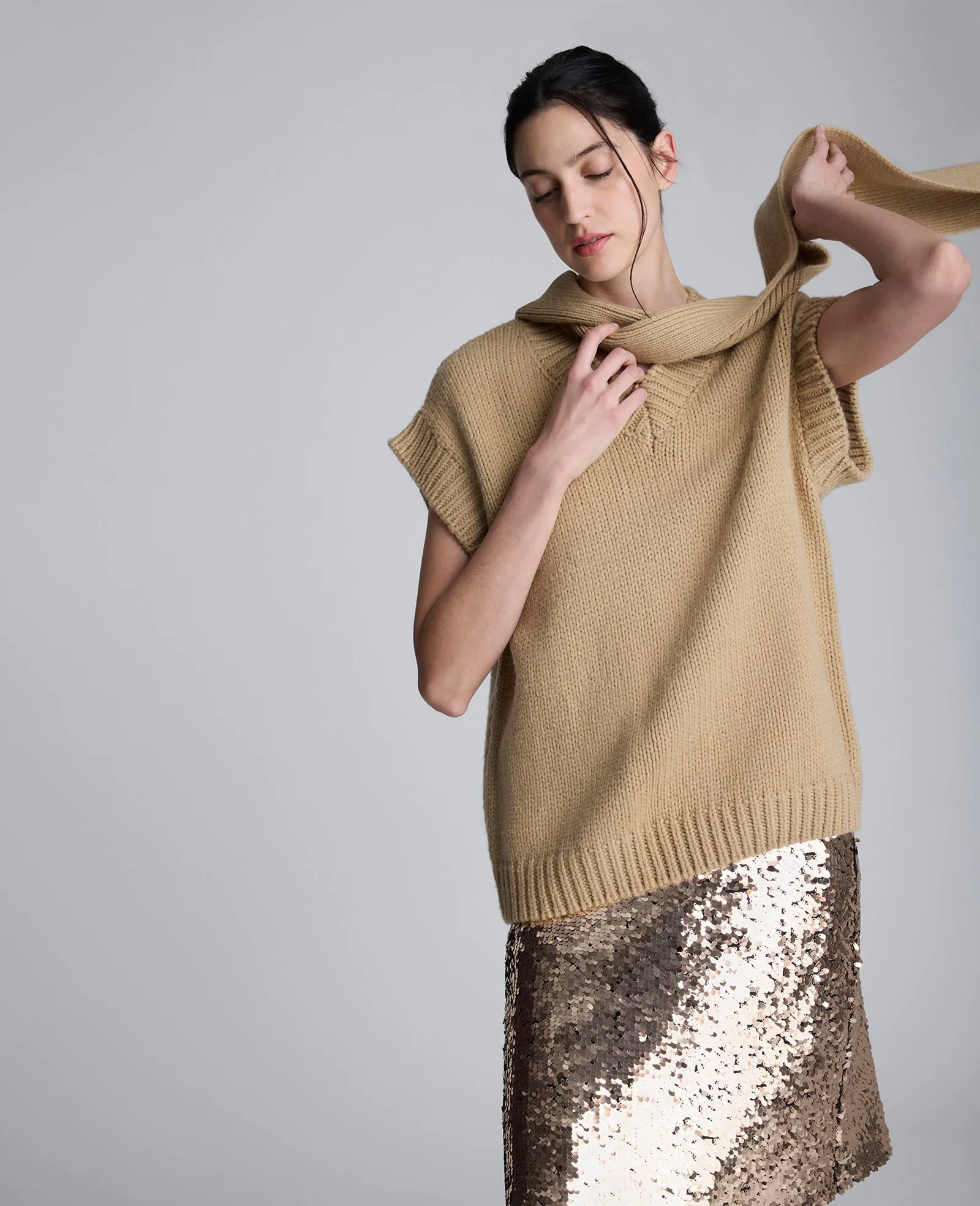 Sweater Vest With Detachable Scarf sold by Kenneth Cole