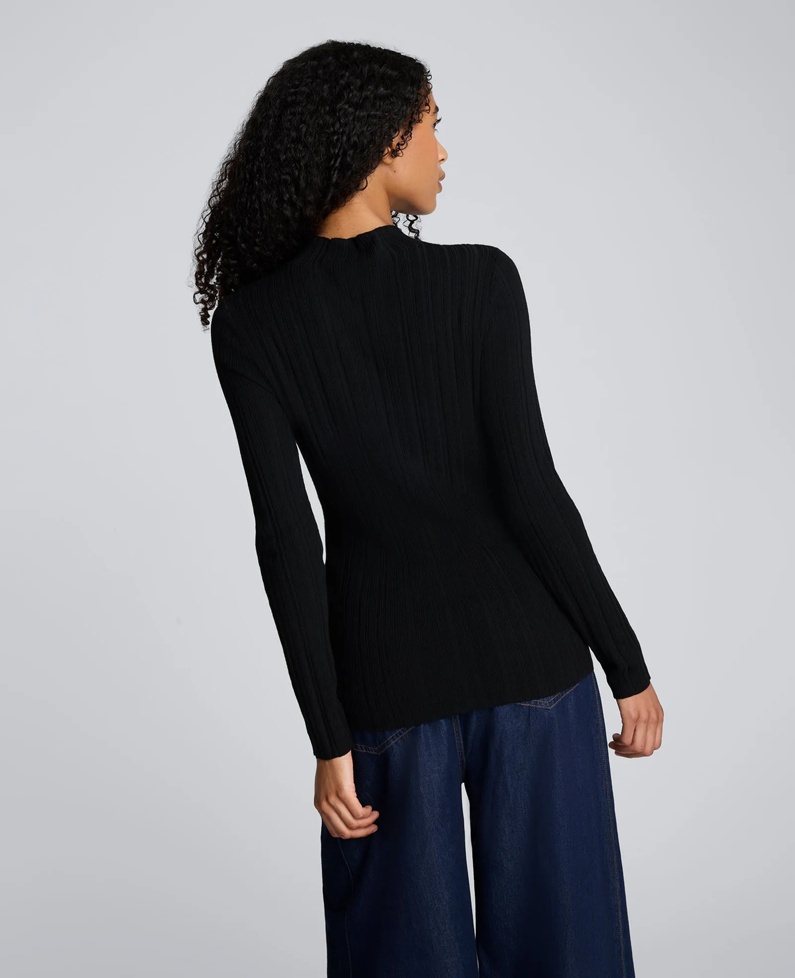 Long Sleeve Ribbed Mock Neck Sweater sold by Kenneth Cole product image thumbnail 2