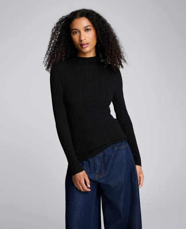 Long Sleeve Ribbed Mock Neck Sweater sold by Kenneth Cole