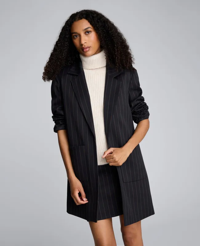 Pinstripe Patch Pocket Open Front Jacket sold by Kenneth Cole