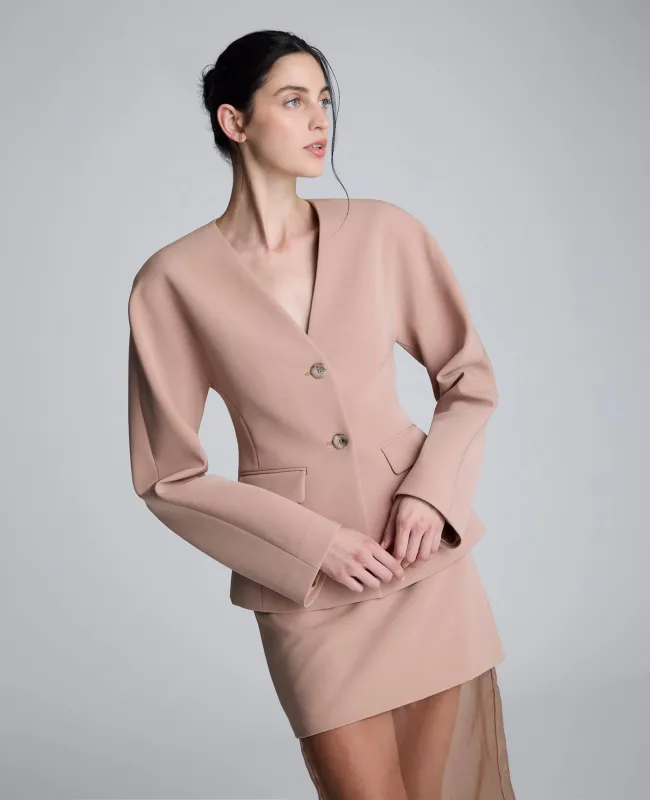 Luxe Twill Rounded Shoulder Jacket sold by Kenneth Cole