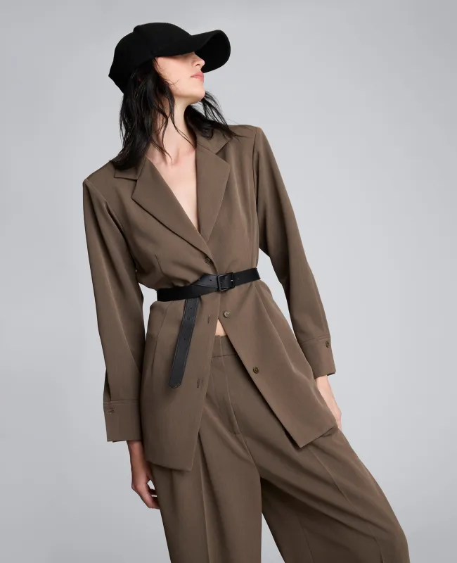 Melange Three Button Belted Soft Jacket sold by Kenneth Cole