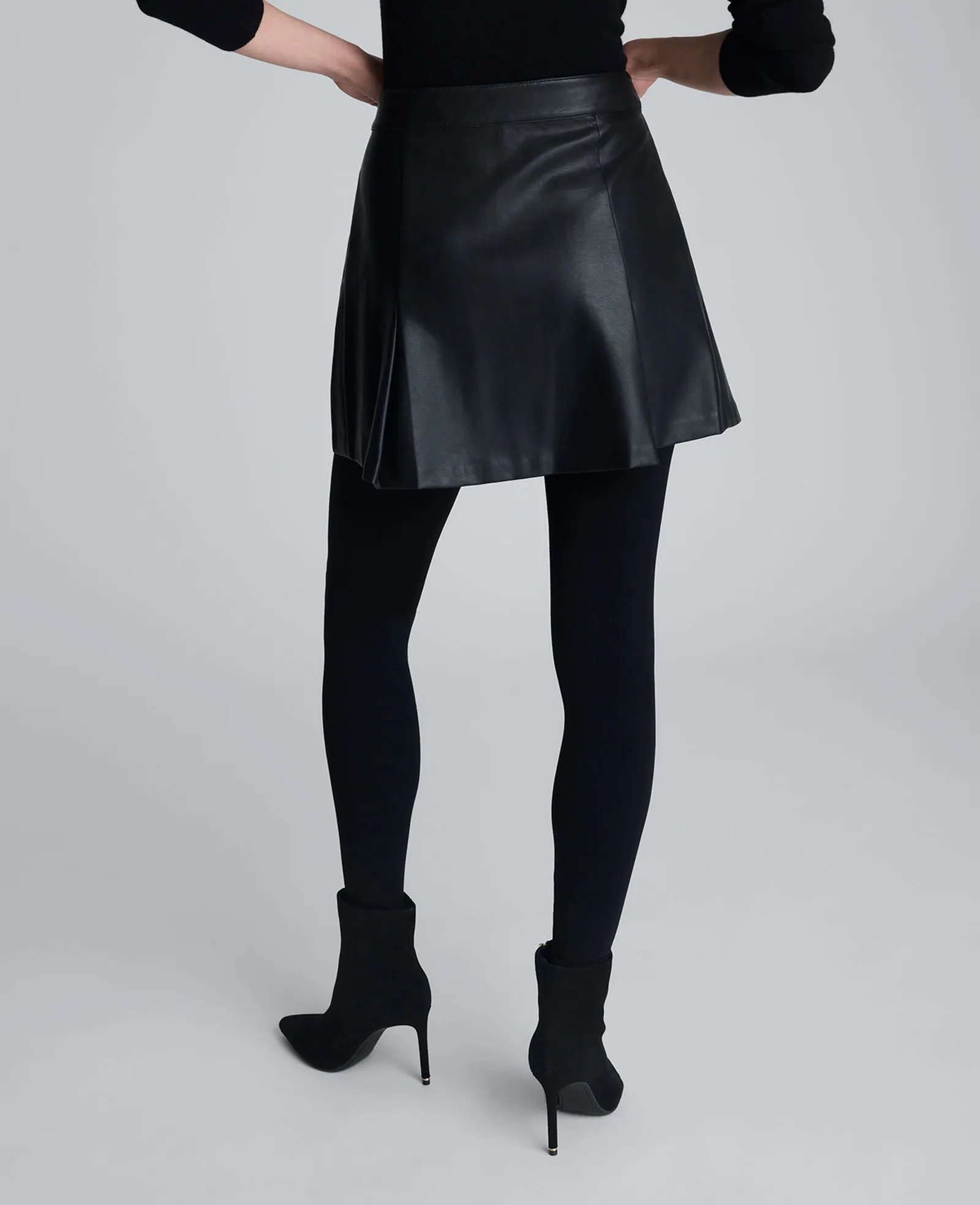 Faux Leather Pleated Mini Skirt sold by Kenneth Cole product image thumbnail 3