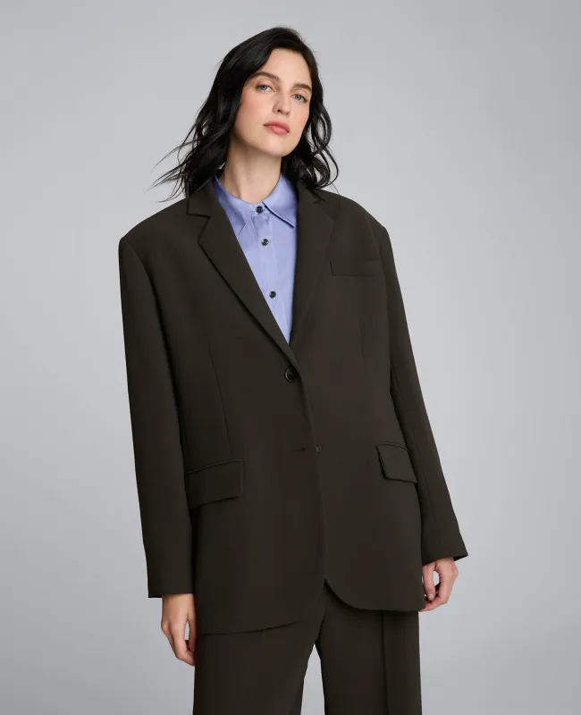 Luxe Twill Two Button Boyfriend Jacket sold by Kenneth Cole