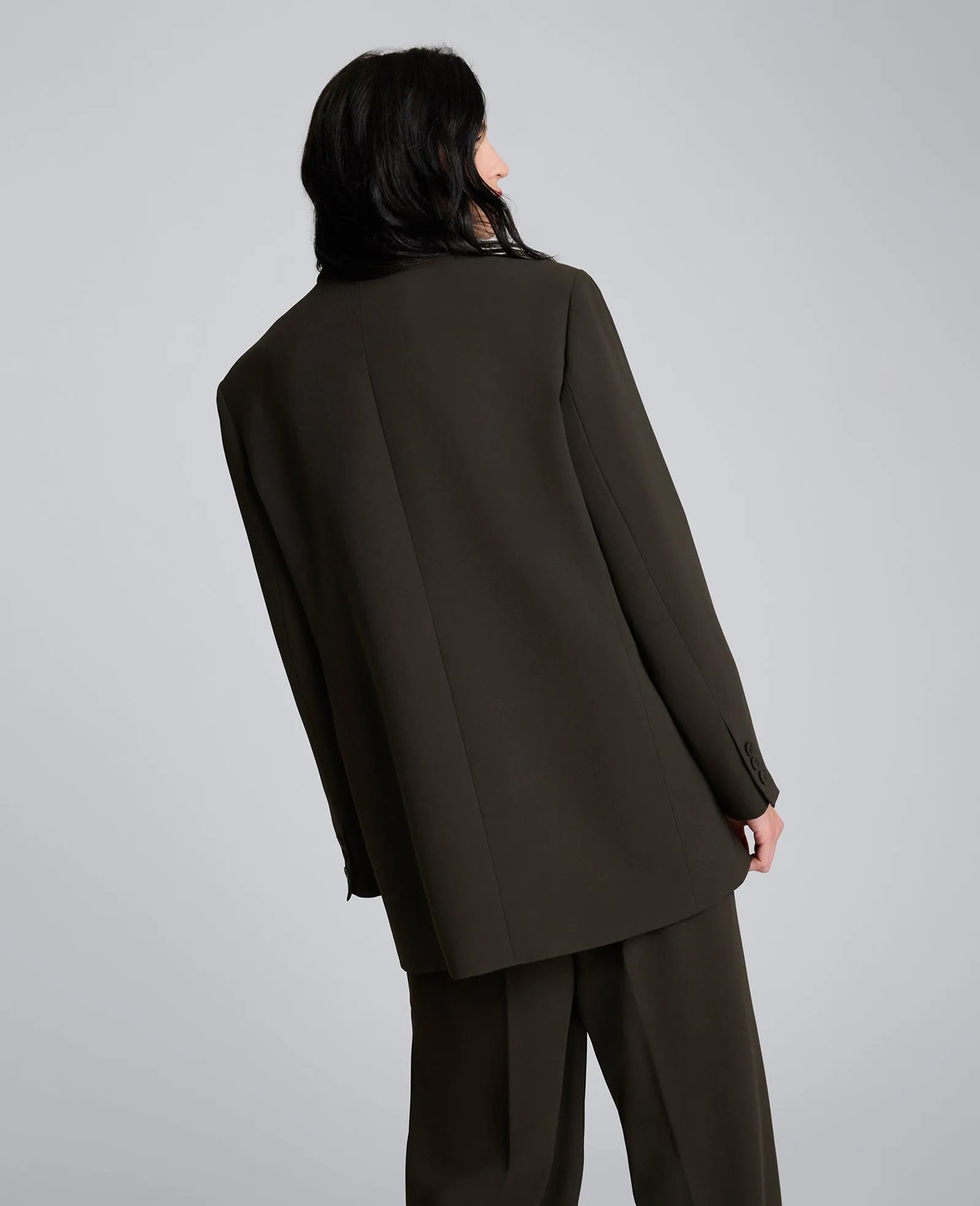 Luxe Twill Two Button Boyfriend Jacket sold by Kenneth Cole product image thumbnail 3