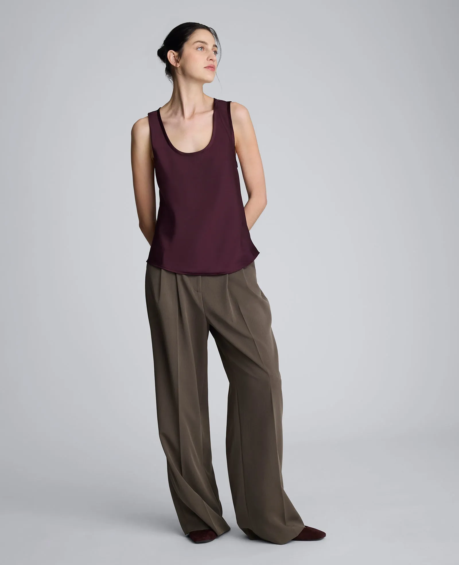 Melange Pleat Front Wide Leg Pant sold by Kenneth Cole product image thumbnail 5