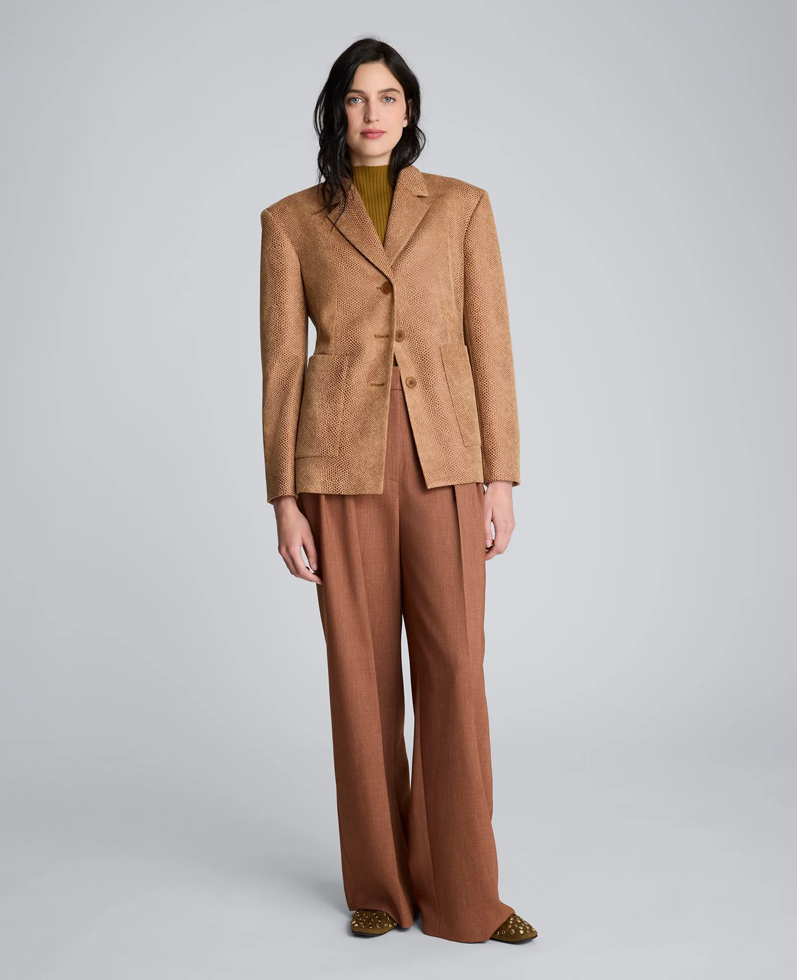 Snake Embossed Three Button Contoured Jacket sold by Kenneth Cole product image thumbnail 4