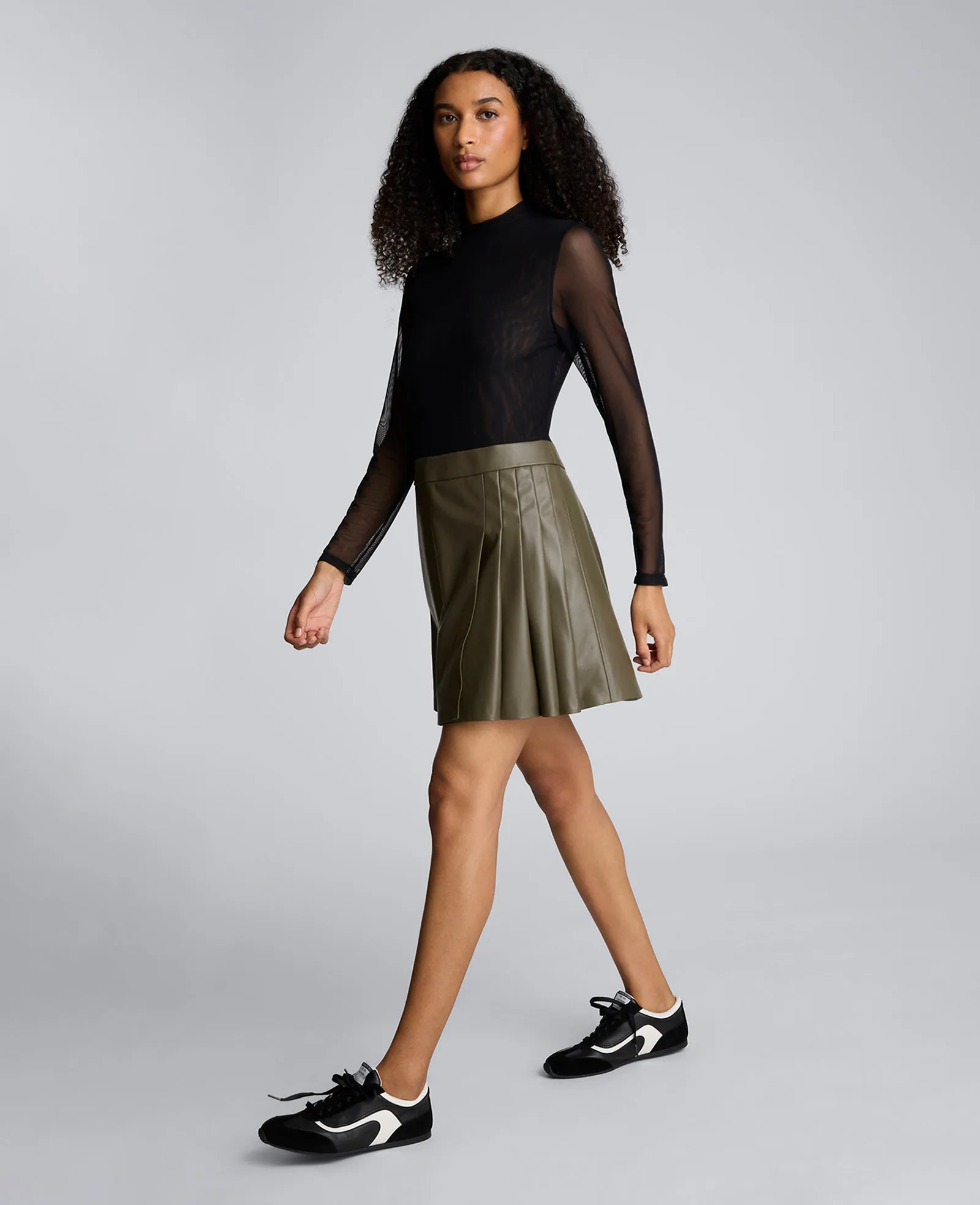 Jodie Mock Neck Mixed Media Dress sold by Kenneth Cole product image thumbnail 2