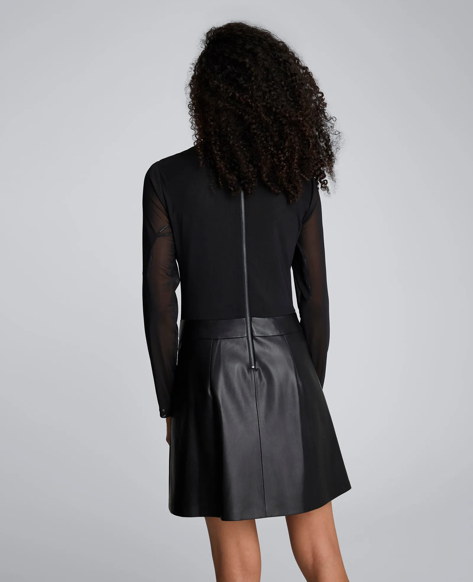 Jodie Mock Neck Mixed Media Dress sold by Kenneth Cole product image thumbnail 3