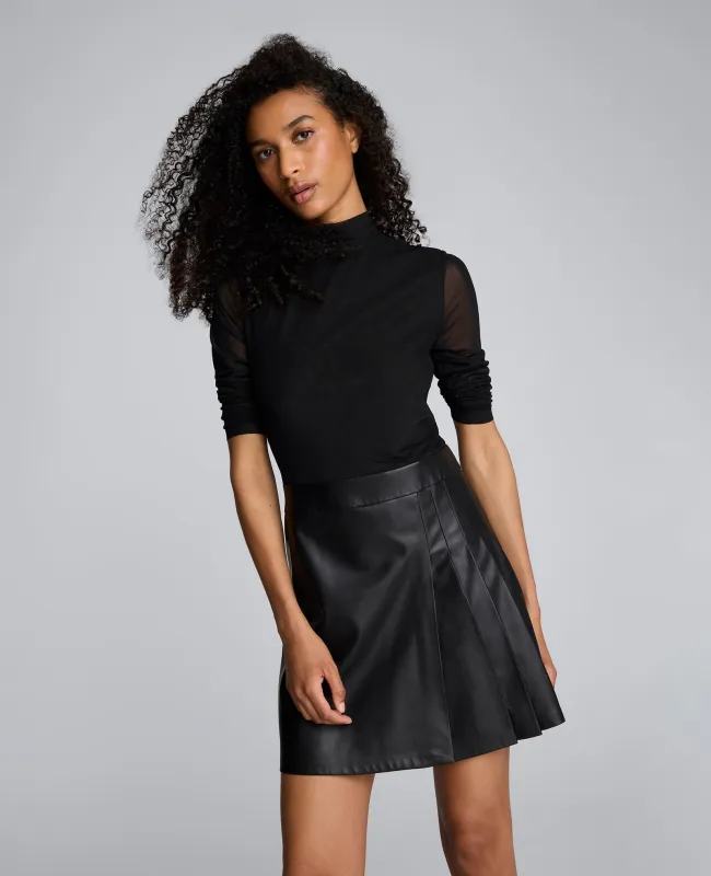 Jodie Mock Neck Mixed Media Dress sold by Kenneth Cole