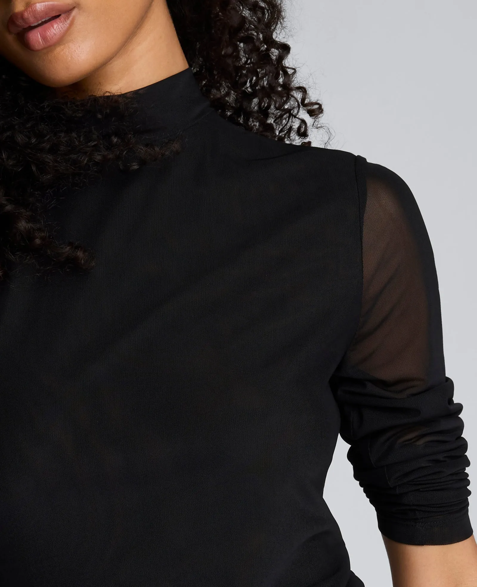 Jodie Mock Neck Mixed Media Dress sold by Kenneth Cole product image thumbnail 5