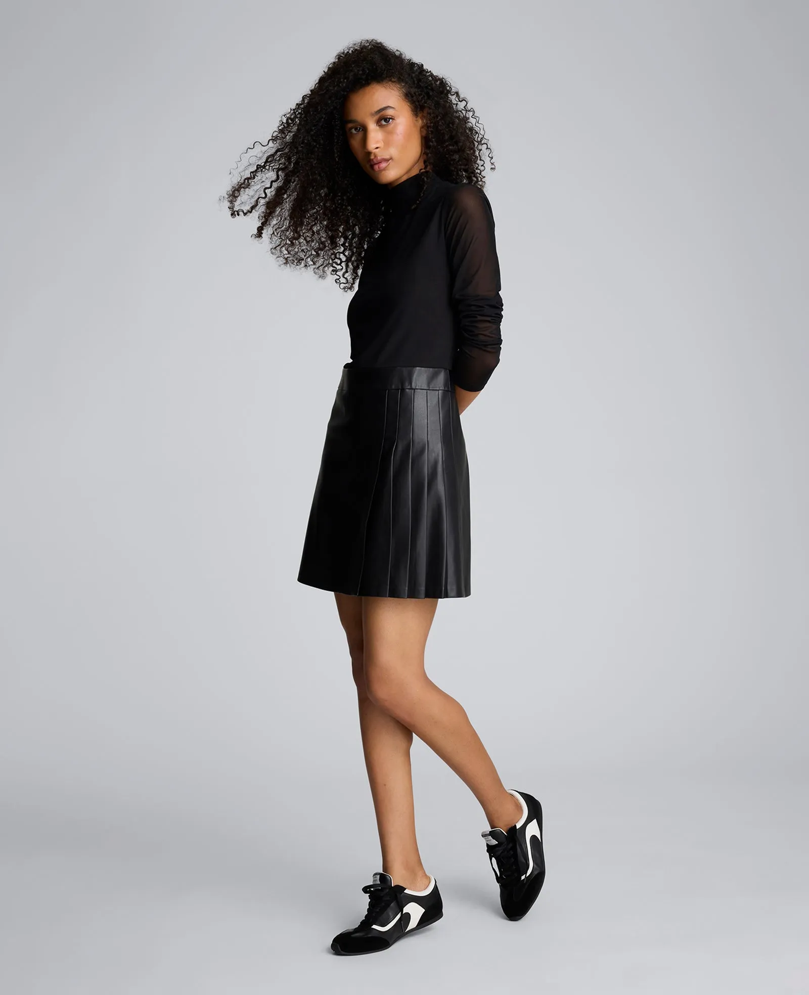 Jodie Mock Neck Mixed Media Dress sold by Kenneth Cole product image thumbnail 2