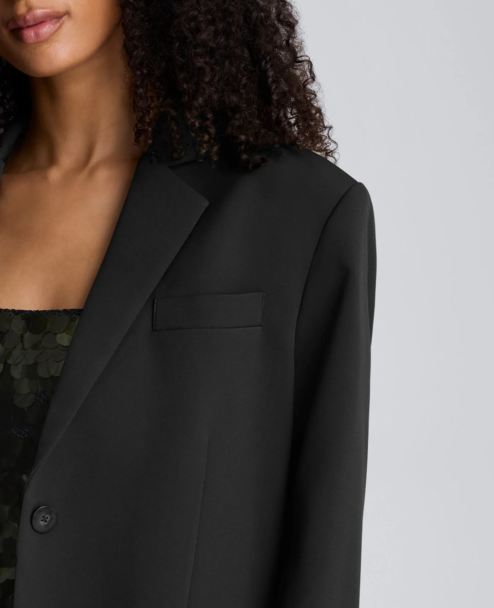 Luxe Twill Three Button Boyfriend Blazer sold by Kenneth Cole product image thumbnail 4