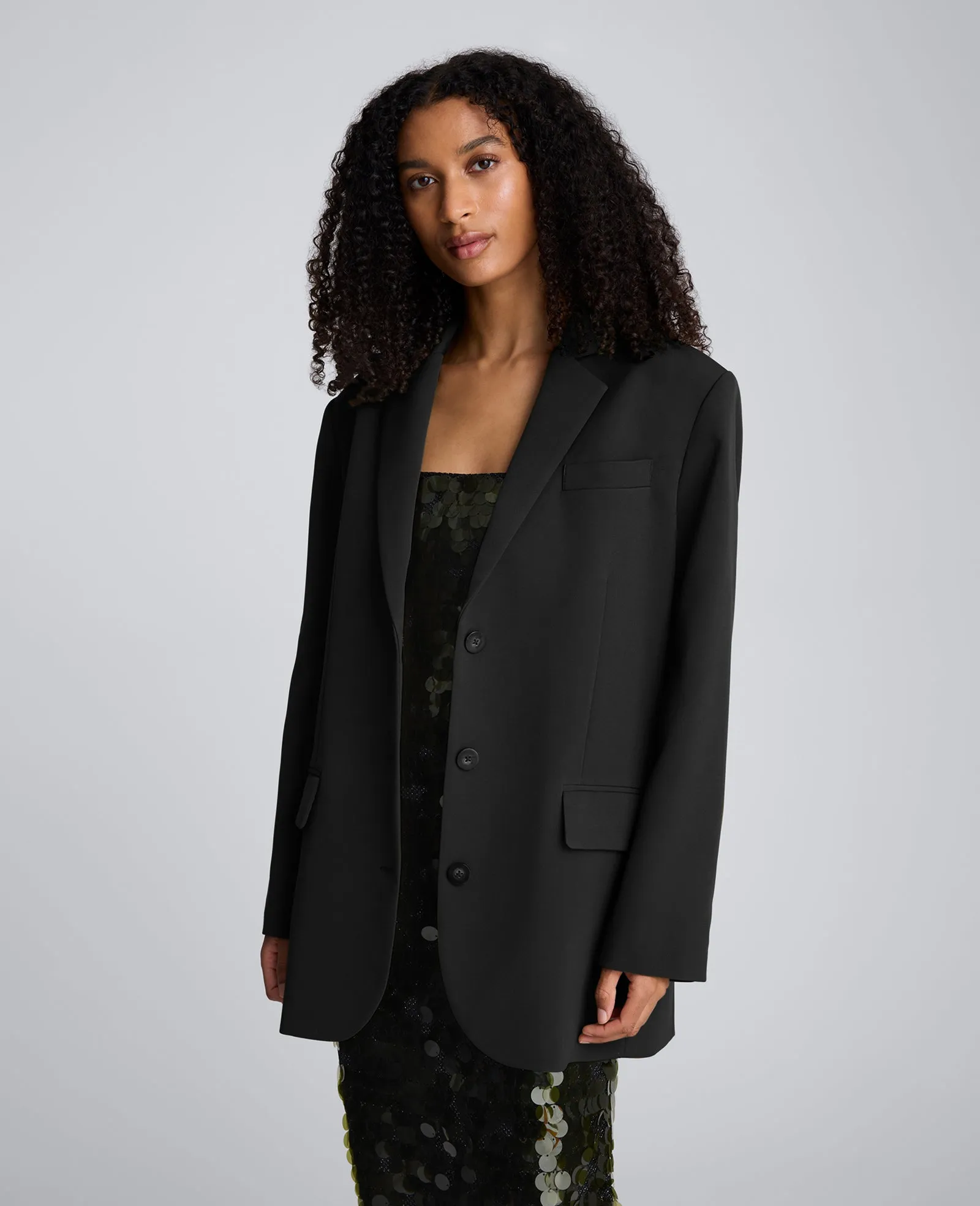 Luxe Twill Three Button Boyfriend Blazer sold by Kenneth Cole product image thumbnail 3