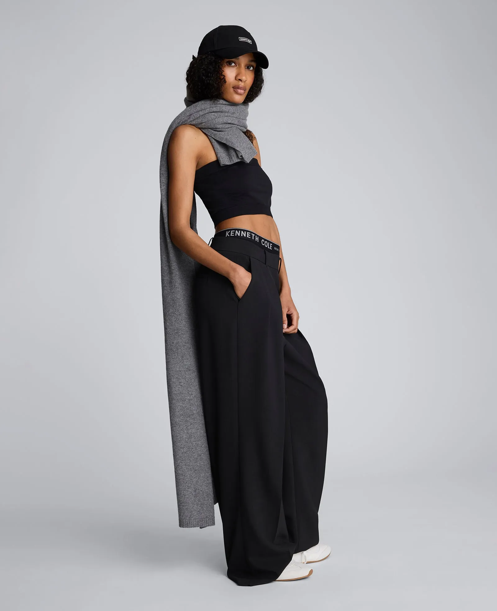 Luxe Twill Wide Leg Pleat Front Pant sold by Kenneth Cole product image thumbnail 2