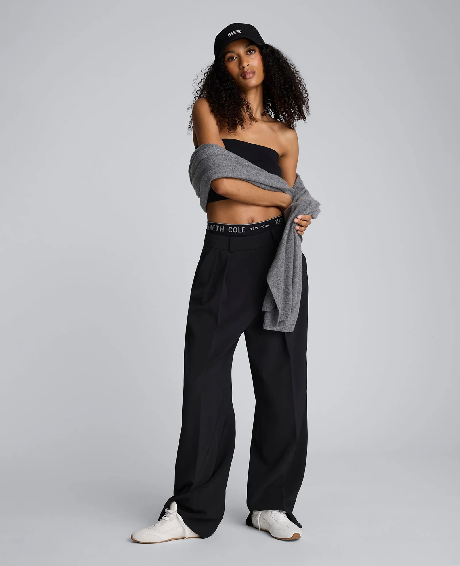 Luxe Twill Wide Leg Pleat Front Pant sold by Kenneth Cole product image thumbnail 5