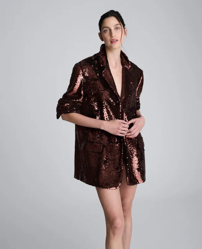 Sequin Boyfriend Jacket made by Kenneth Cole