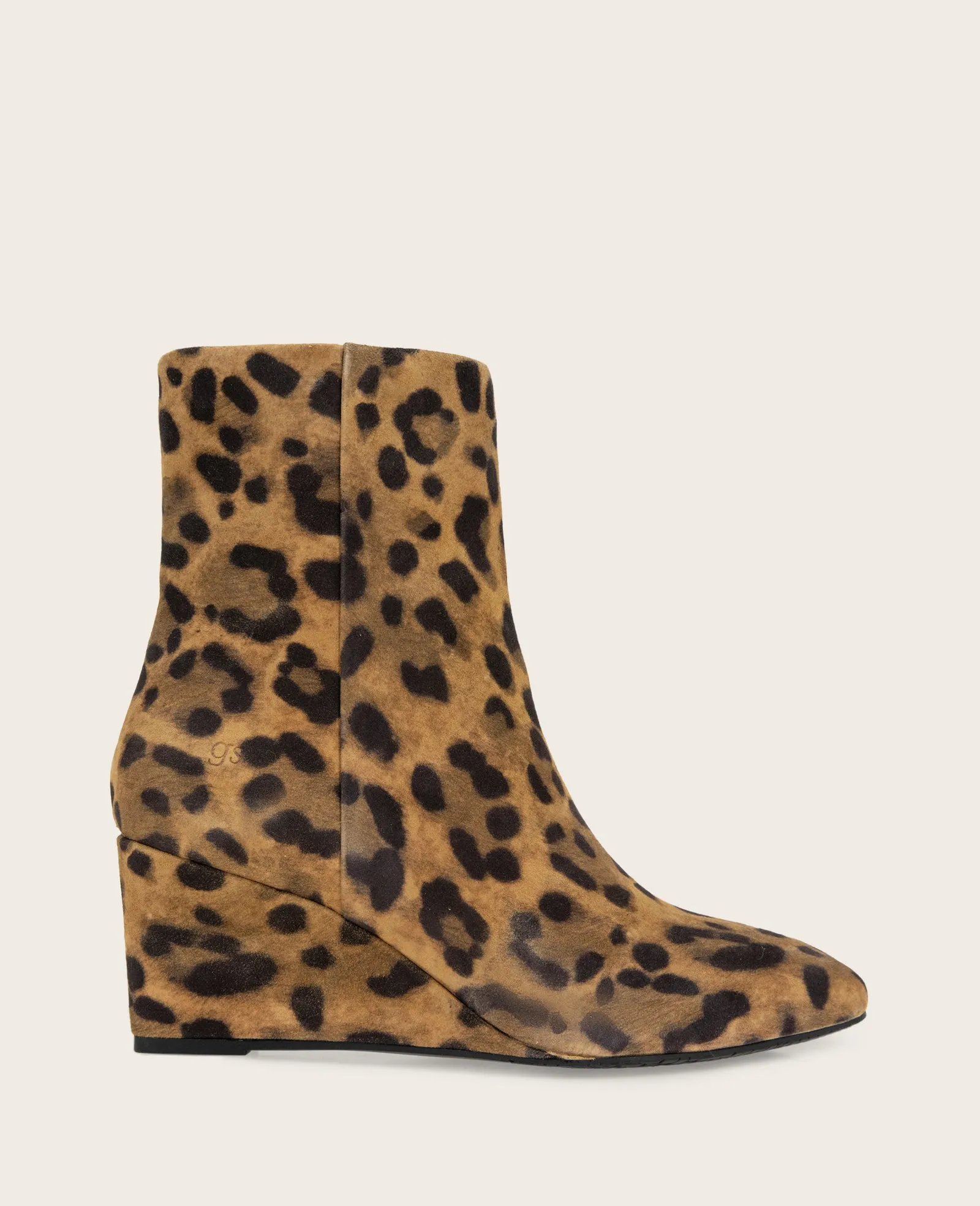 GENTLE SOULS - Nash Leopard Suede Side Zip Wedge Bootie sold by Kenneth Cole