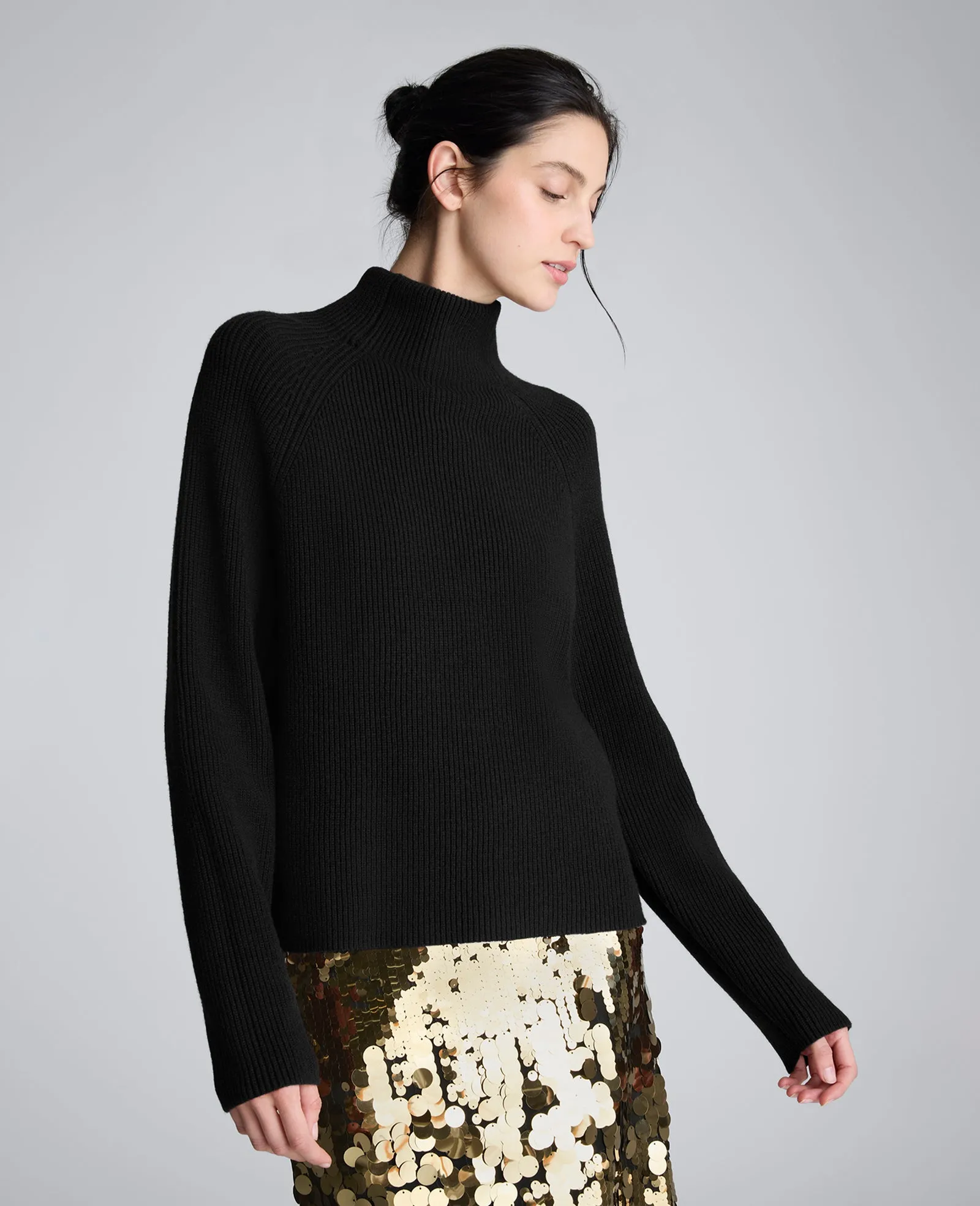 Mockneck Raglan Sleeve Sweater sold by Kenneth Cole