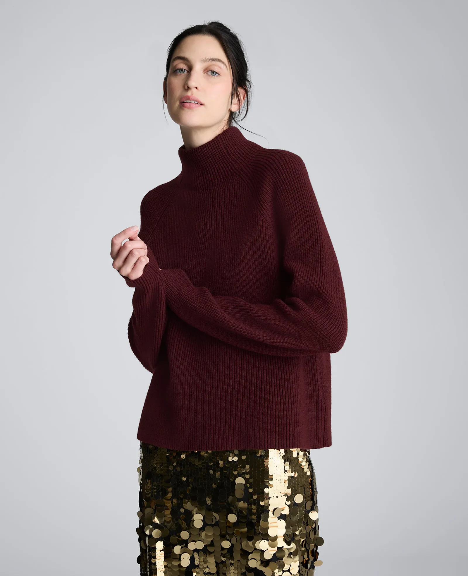 Mockneck Raglan Sleeve Sweater sold by Kenneth Cole