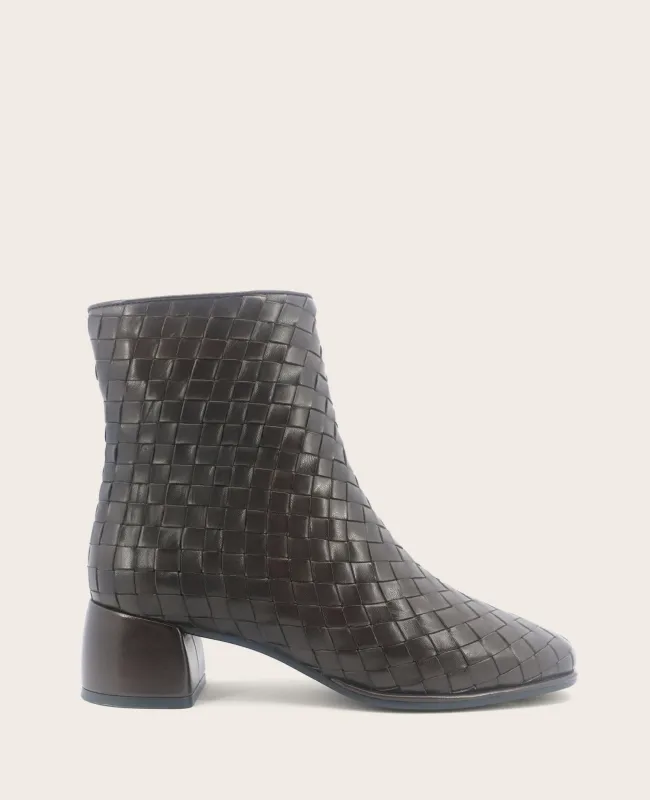 GENTLE SOULS - Elodie Leather Woven Side Zip Boot sold by Kenneth Cole
