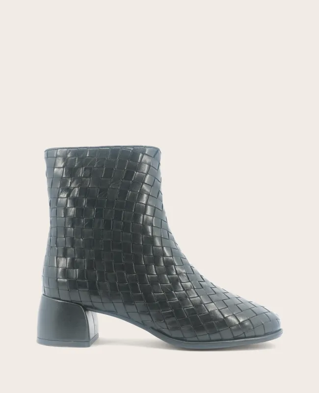 GENTLE SOULS - Elodie Leather Woven Side Zip Boot sold by Kenneth Cole