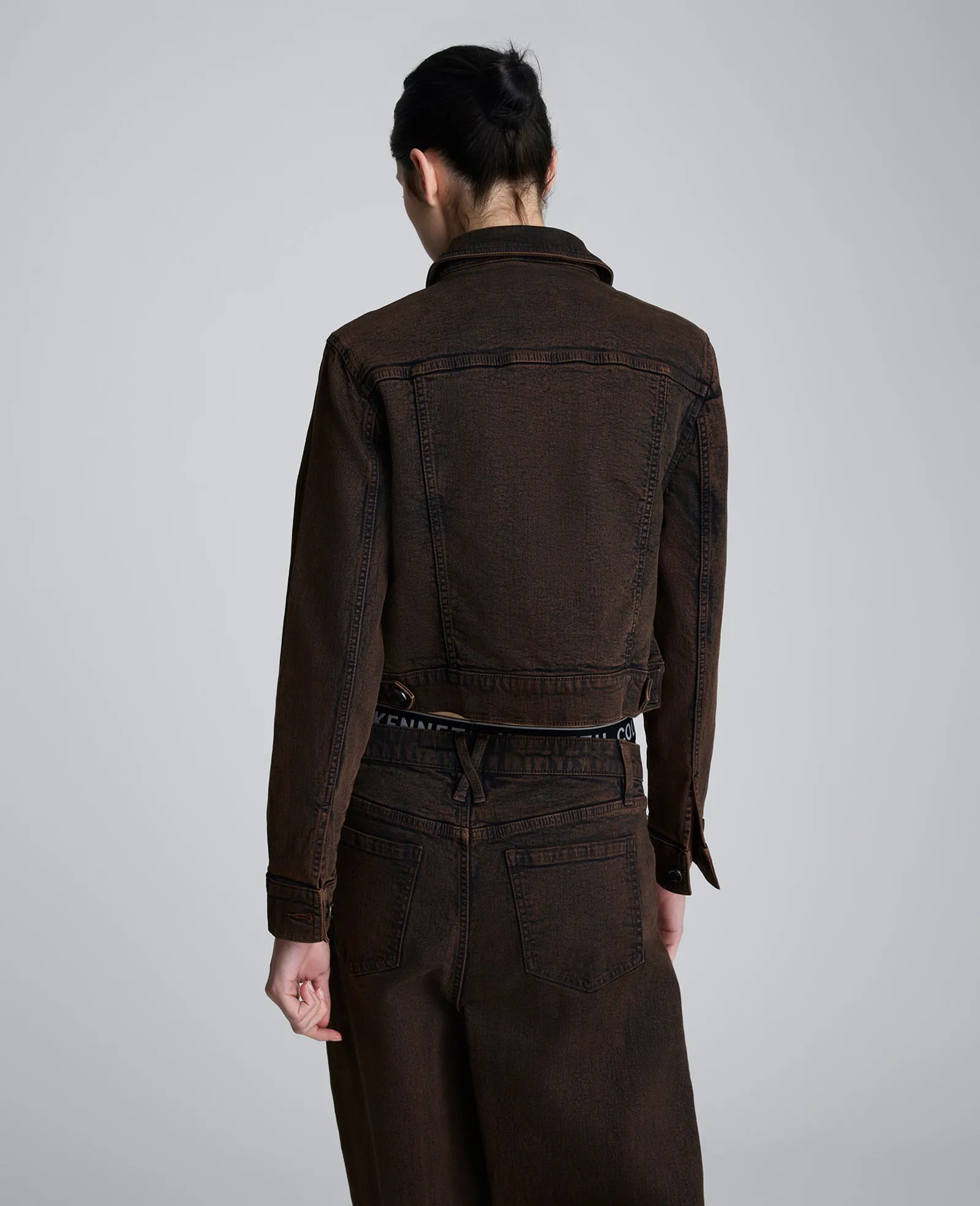 Overdye Denim Cropped Trucker Jacket sold by Kenneth Cole product image thumbnail 3