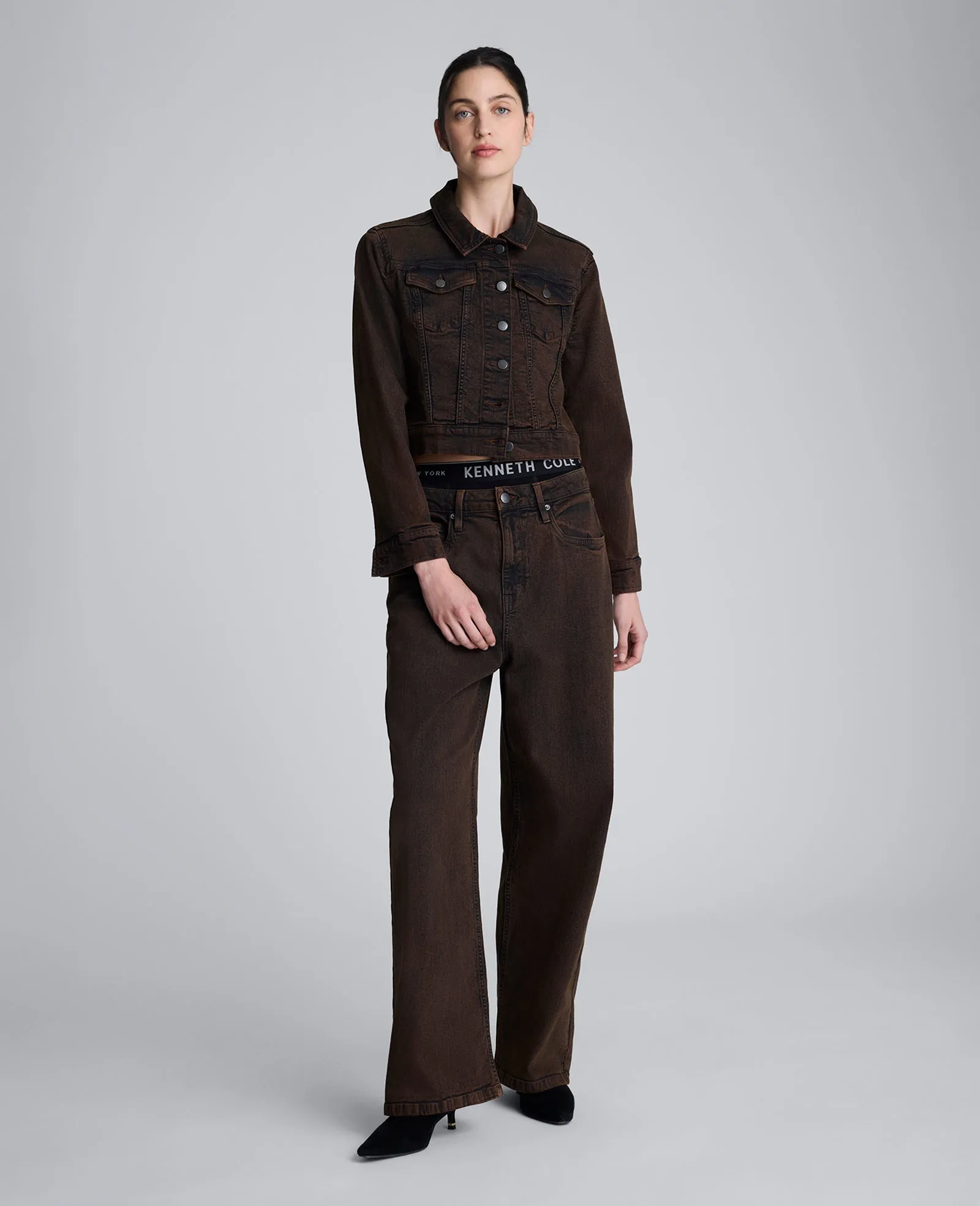 Overdye Denim Cropped Trucker Jacket sold by Kenneth Cole product image thumbnail 4