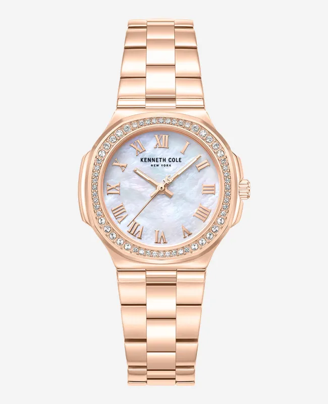 Classic Crystal Lined Outer Dial Rose Gold Bracelet Watch sold by Kenneth Cole