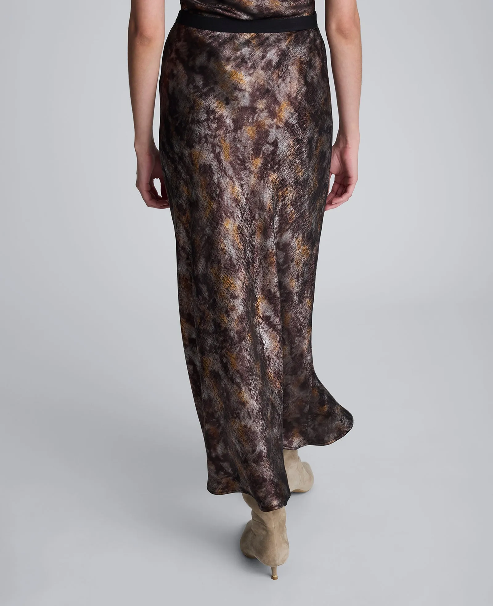 Printed Foil Satin Maxi Skirt sold by Kenneth Cole product image thumbnail 2