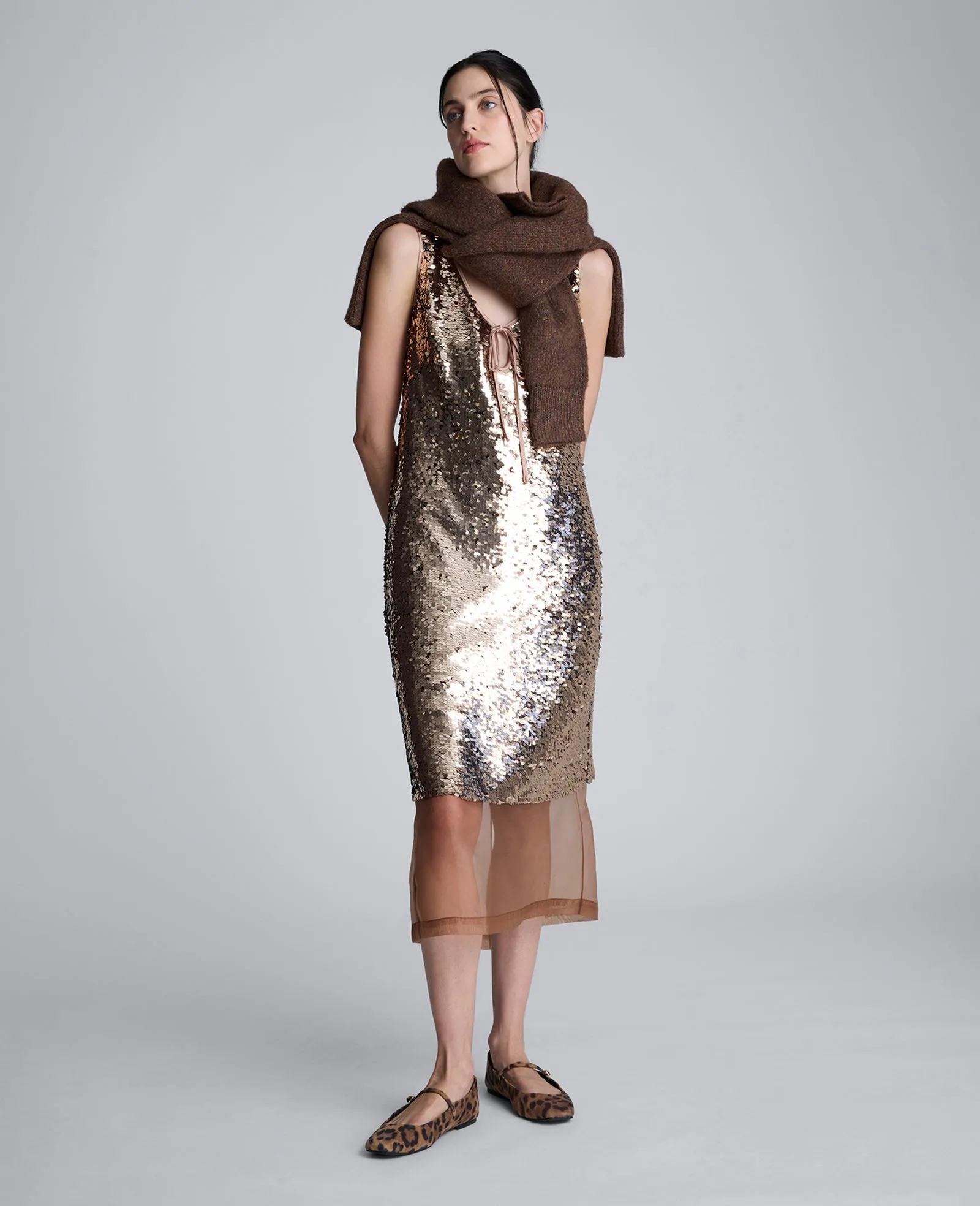 Pailette Sequin Sleeveless V-Neck Mini Dress sold by Kenneth Cole product image thumbnail 4