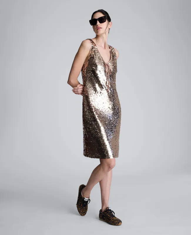Pailette Sequin Sleeveless V-Neck Mini Dress sold by Kenneth Cole